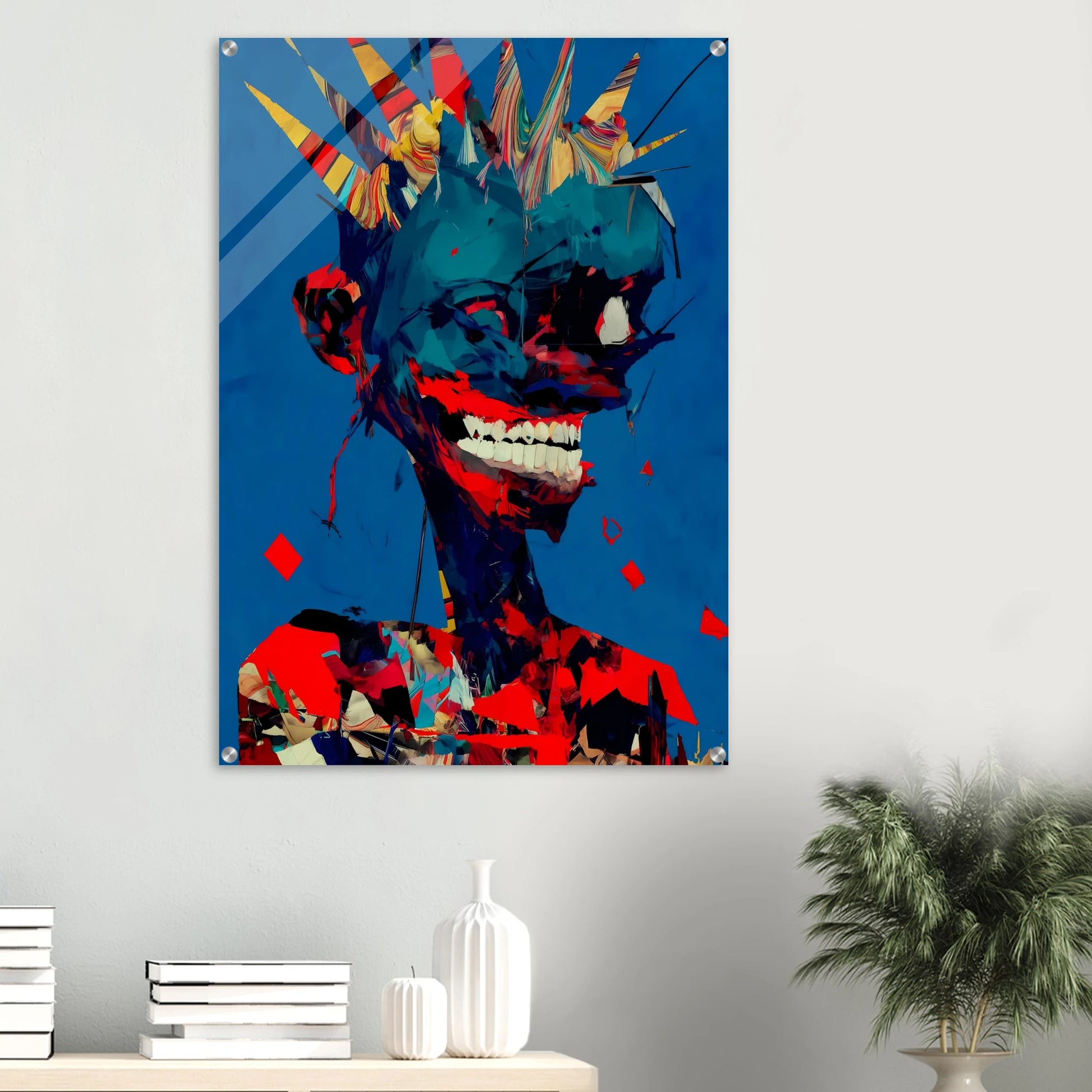 Le Rire Bleu — tableau plexiglas — vue 6 — art mural STNCL
