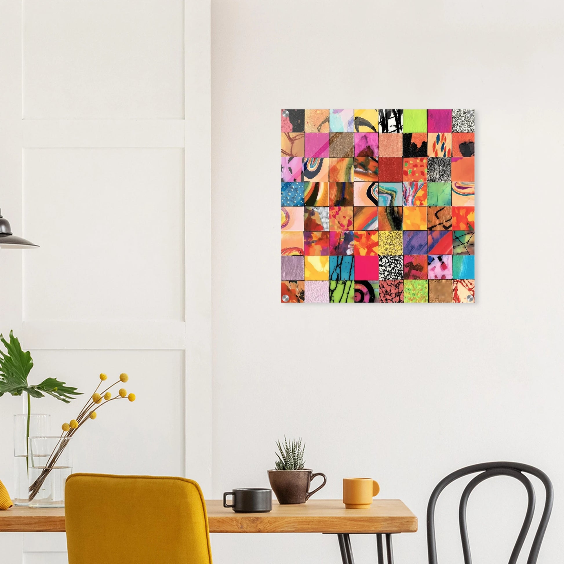 Damier des Matières — tableau plexiglas — vue 7 — art mural STNCL
