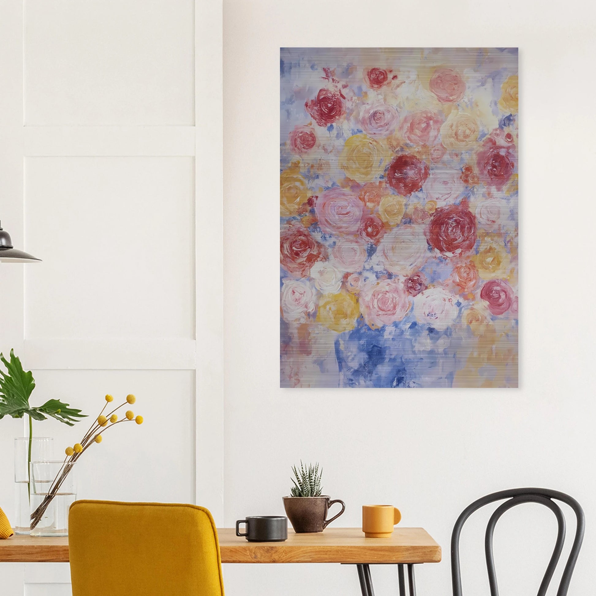 Brassée de Roses — tableau aluminium — vue 8 — art mural STNCL