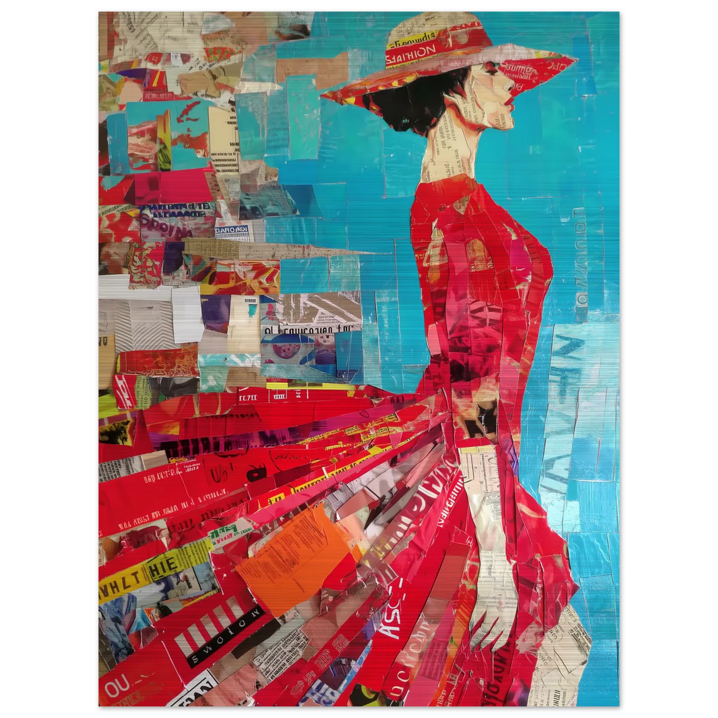 La Robe Rouge — tableau aluminium — vue 2 — art mural STNCL