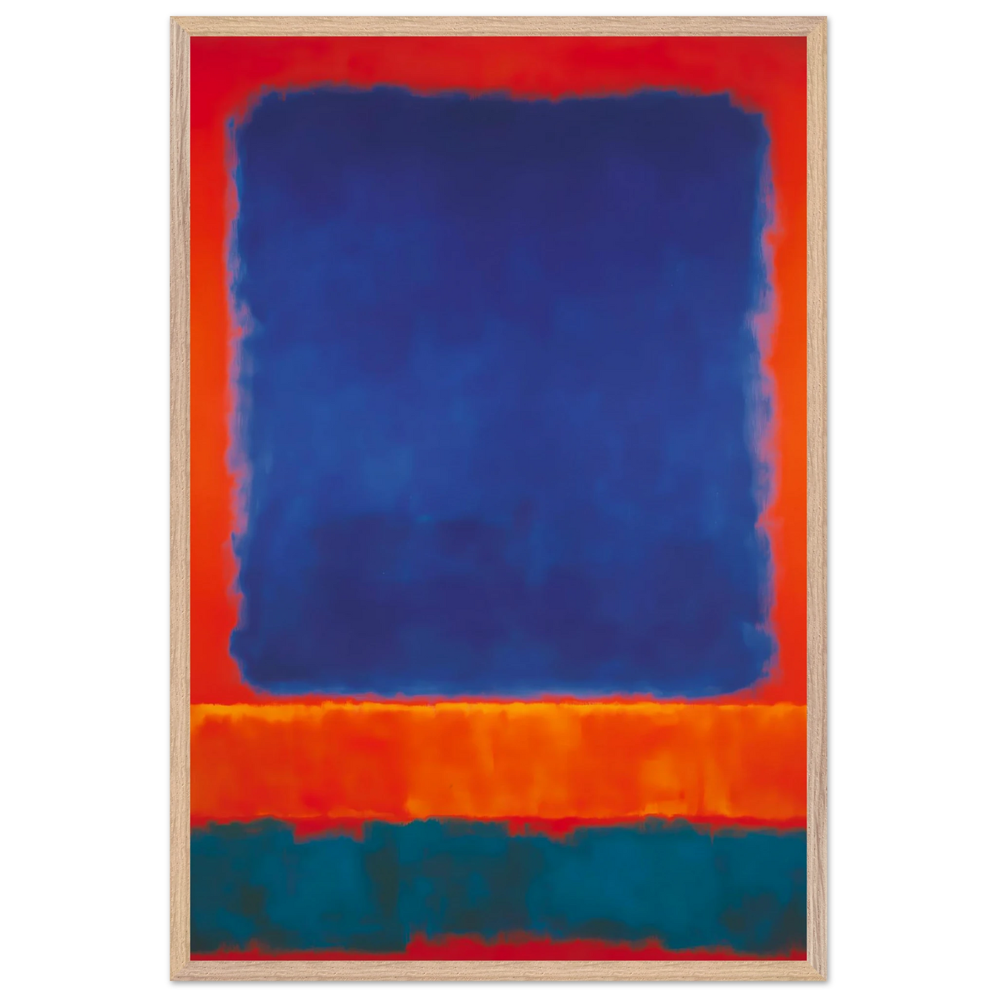 Bleu en Apesanteur — tableau encadré bois — vue 14 — art mural STNCL