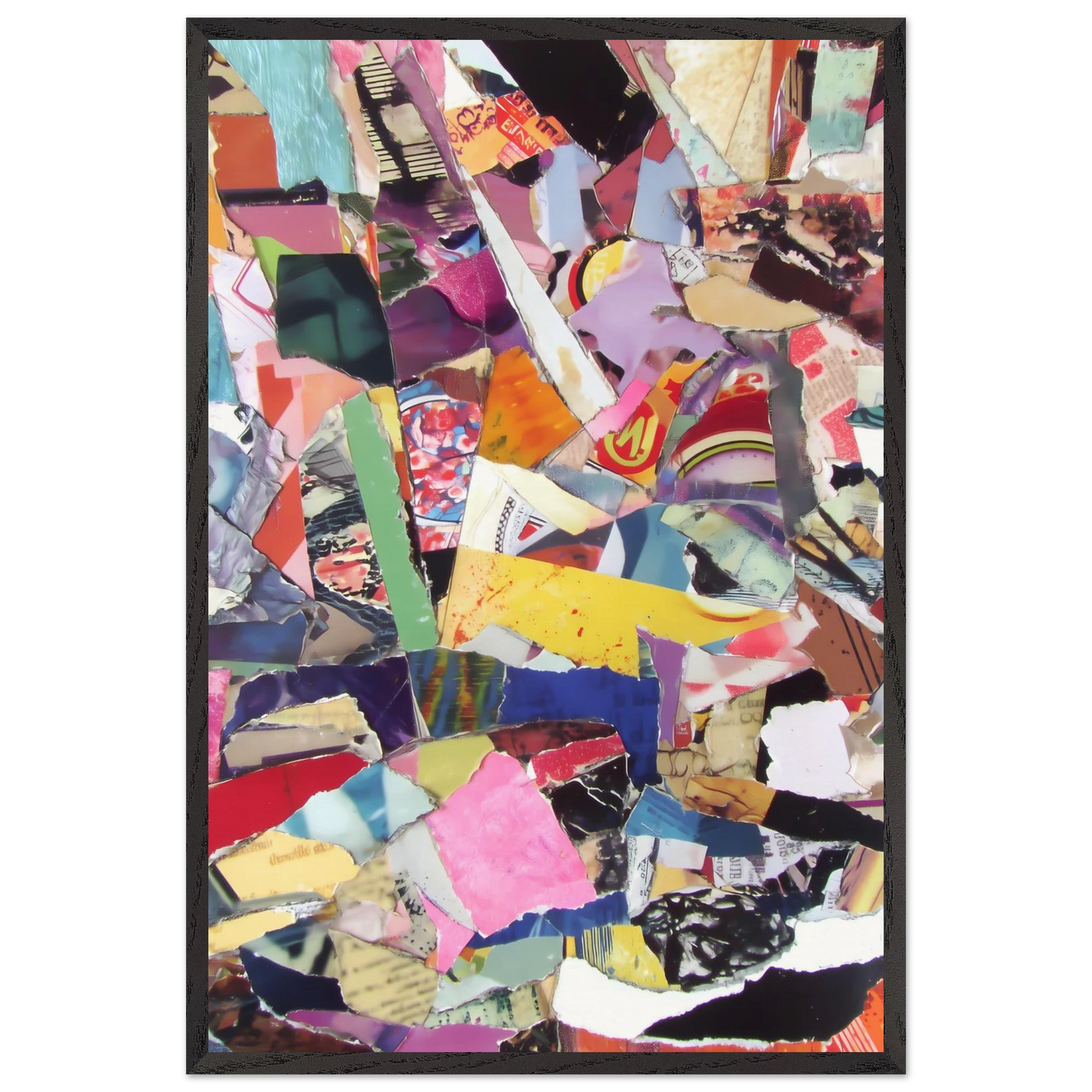 Fragments d'une Ville — tableau encadre bois — vue 2 — art mural STNCL
