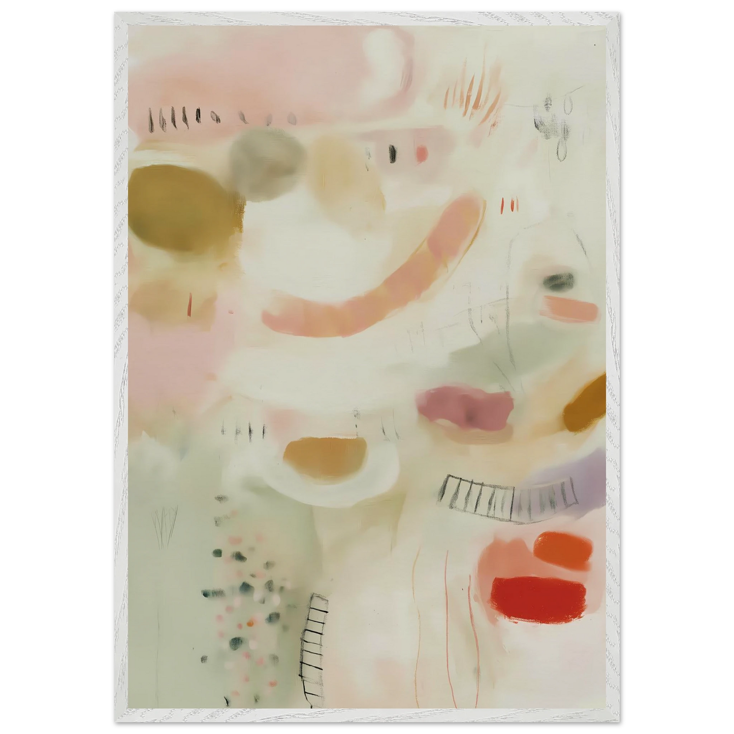 Murmures Pastel — tableau encadré bois — vue 5 — art mural STNCL