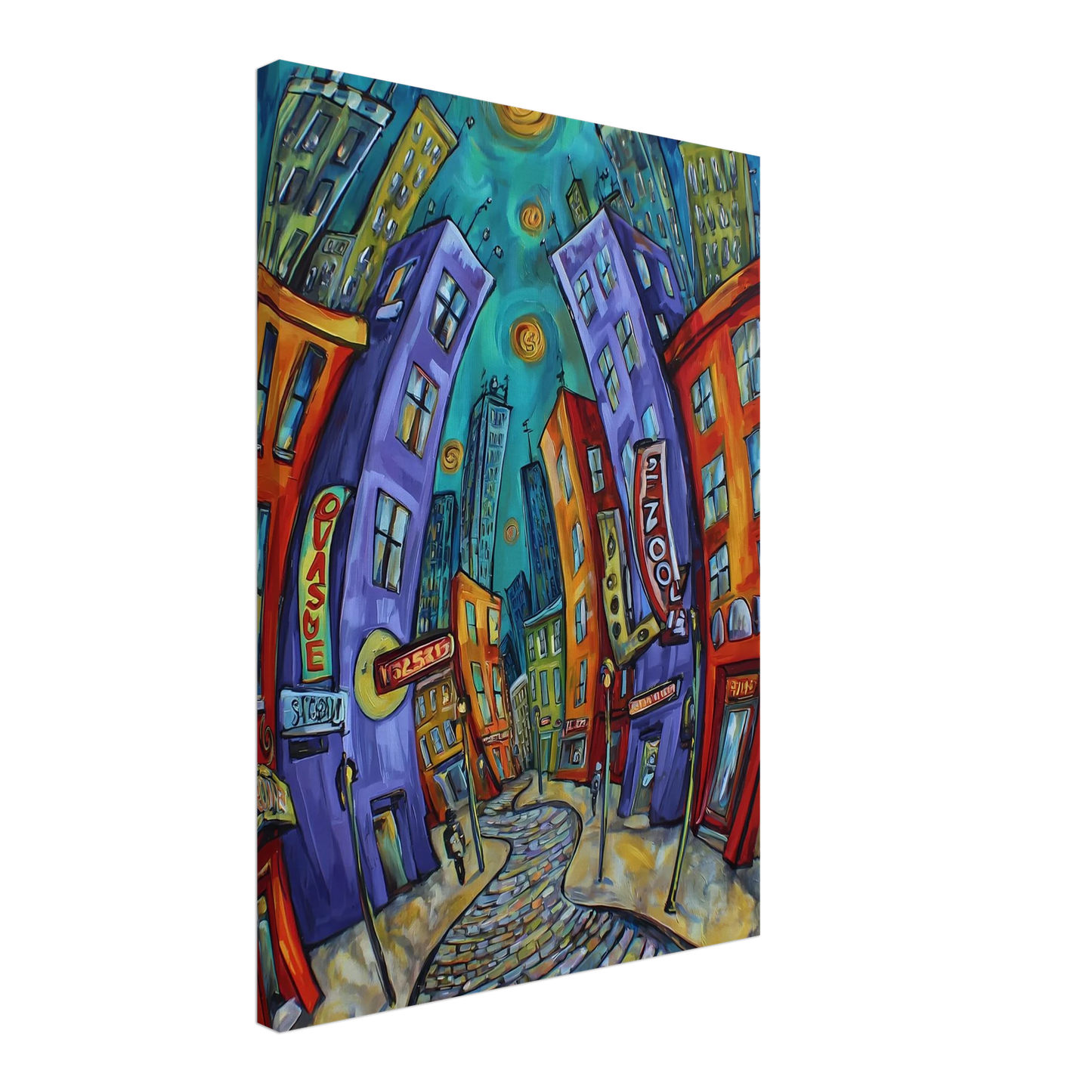 Ville Tourbillon — tableau sur toile — vue 3 — art mural STNCL