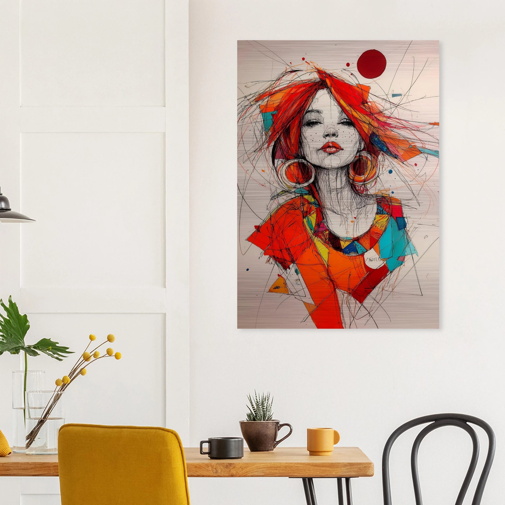 Créoles et Crayon — tableau aluminium — vue 8 — art mural STNCL