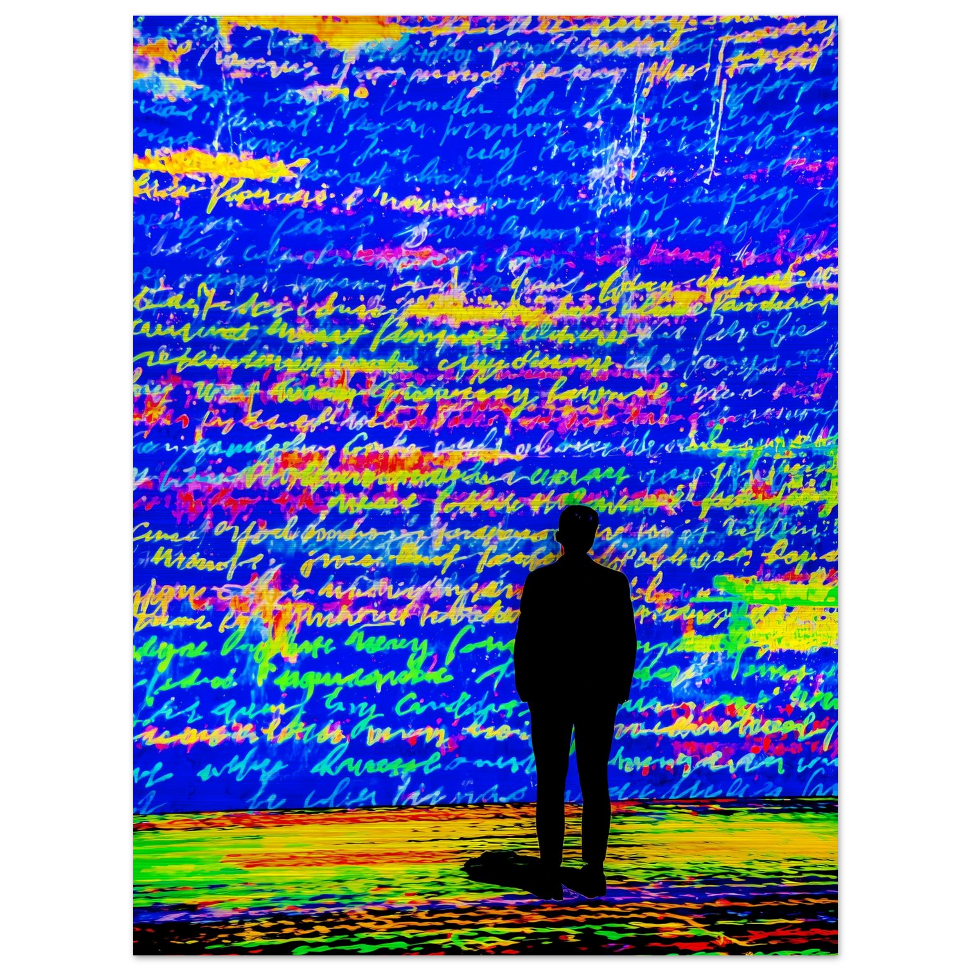 Le Mur Écrit — tableau aluminium — vue 5 — art mural STNCL