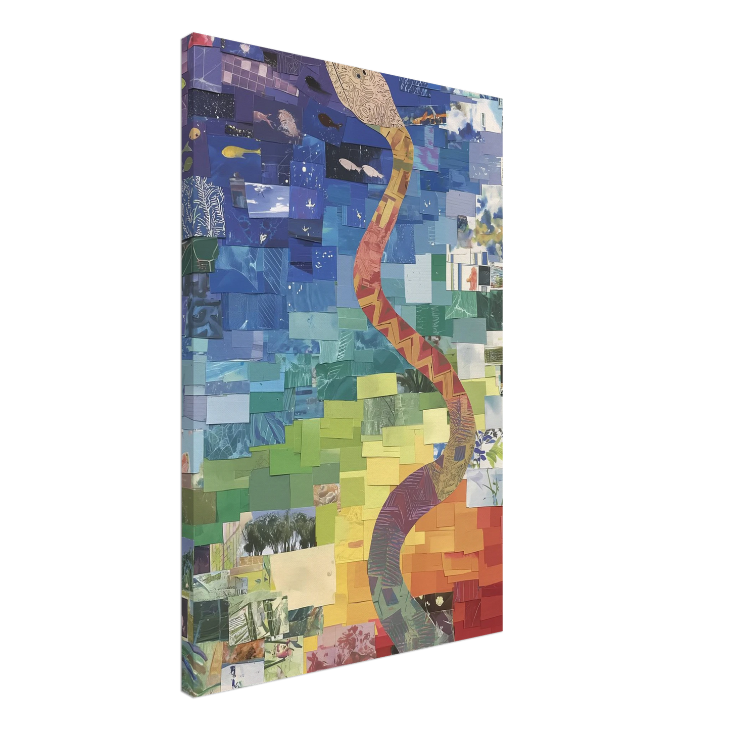 Serpent des Saisons — tableau sur toile — vue 2 — art mural STNCL