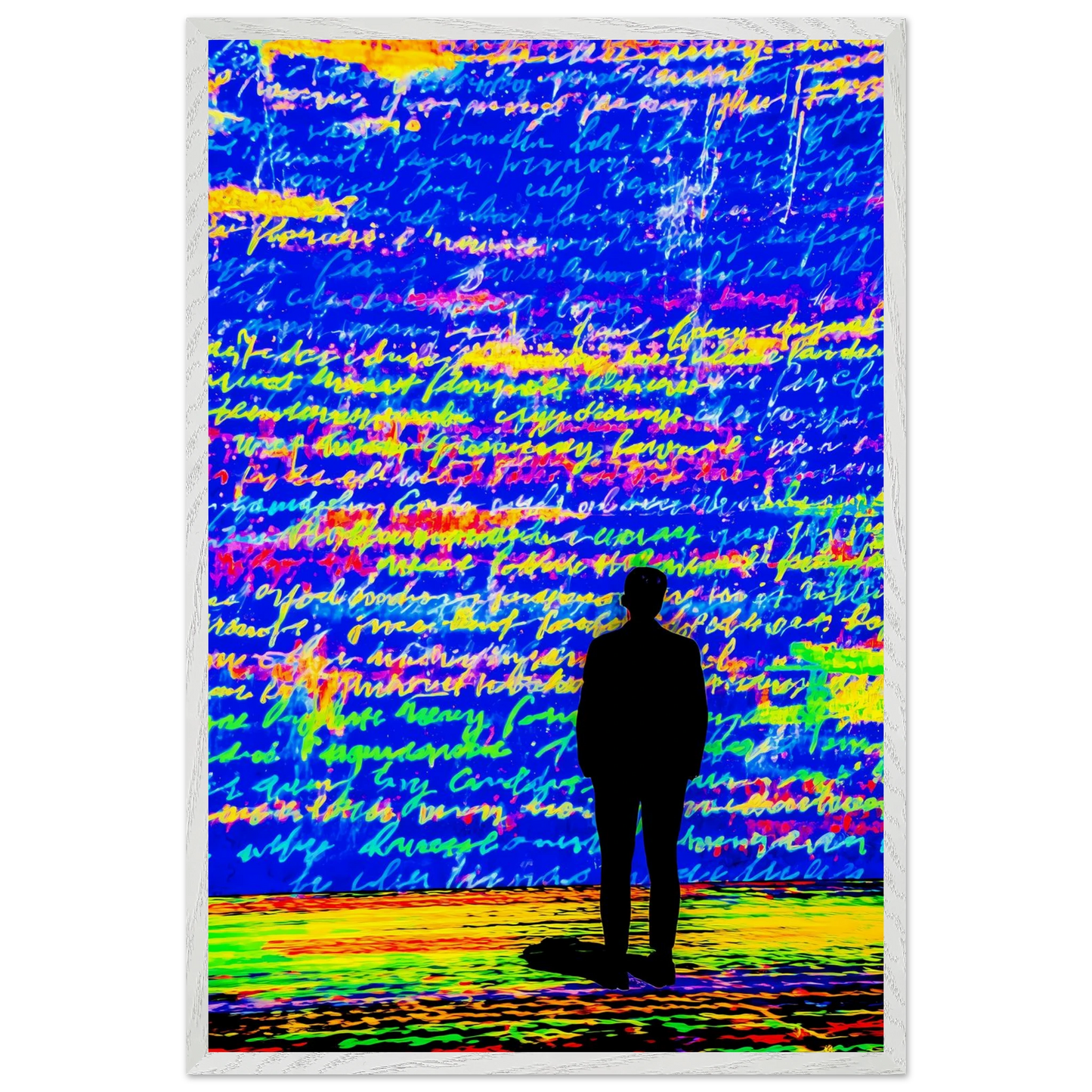 Le Mur Écrit — tableau encadré bois — vue 7 — art mural STNCL