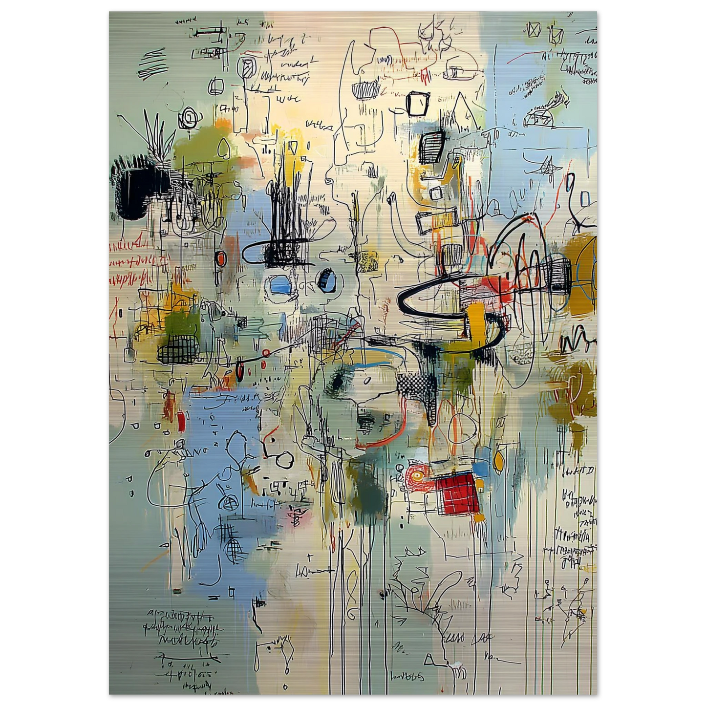 Écriture du Vent — tableau aluminium — vue 4 — art mural STNCL