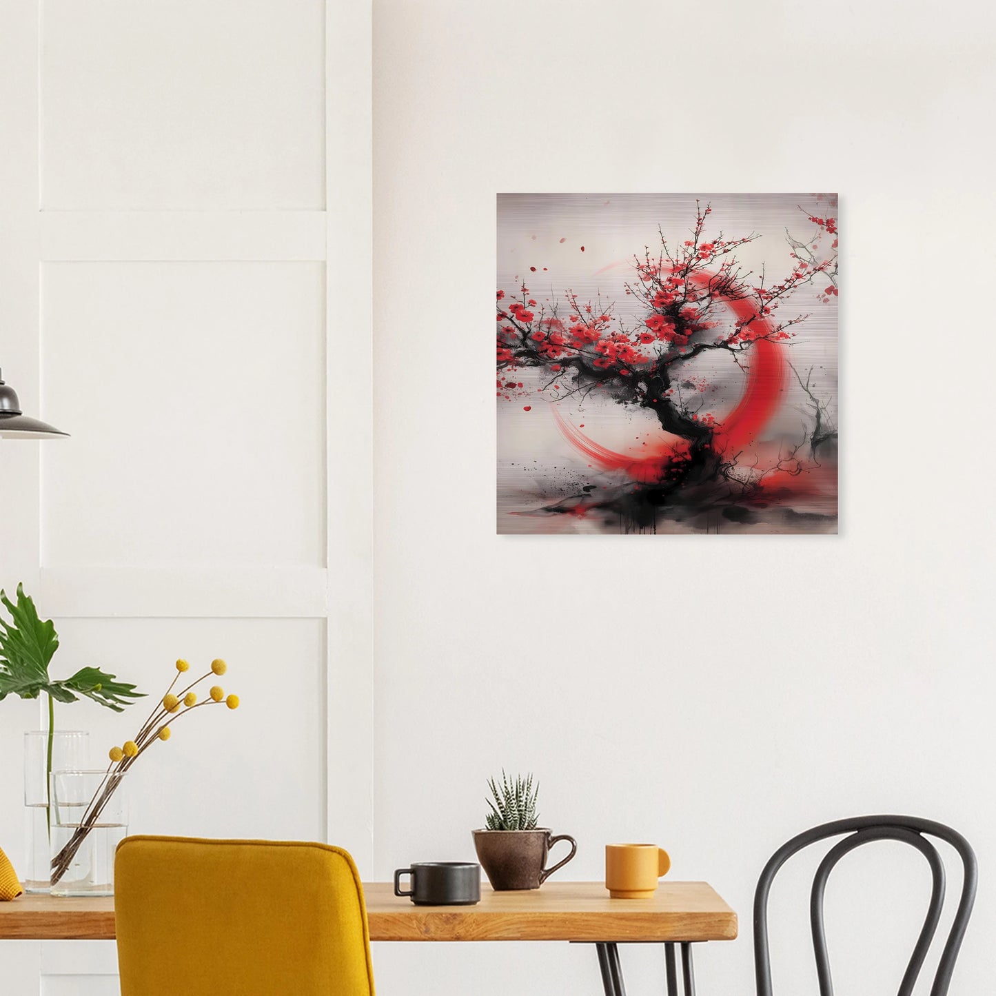Enso et Prunier — tableau aluminium — vue 7 — art mural STNCL