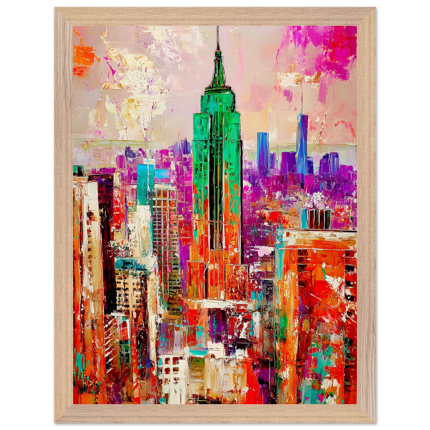 New York en Couleurs — tableau encadre bois — vue 12 — art mural STNCL