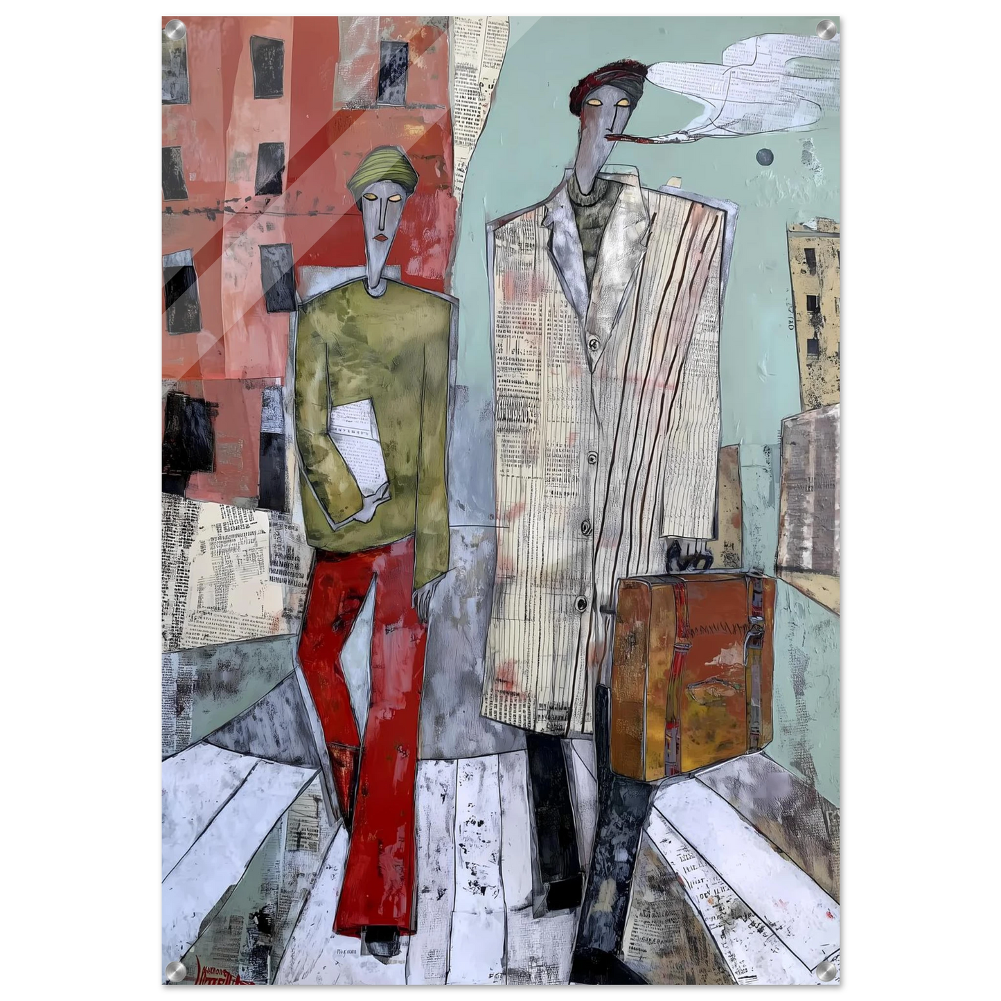 Les Voyageurs — tableau plexiglas — art mural STNCL