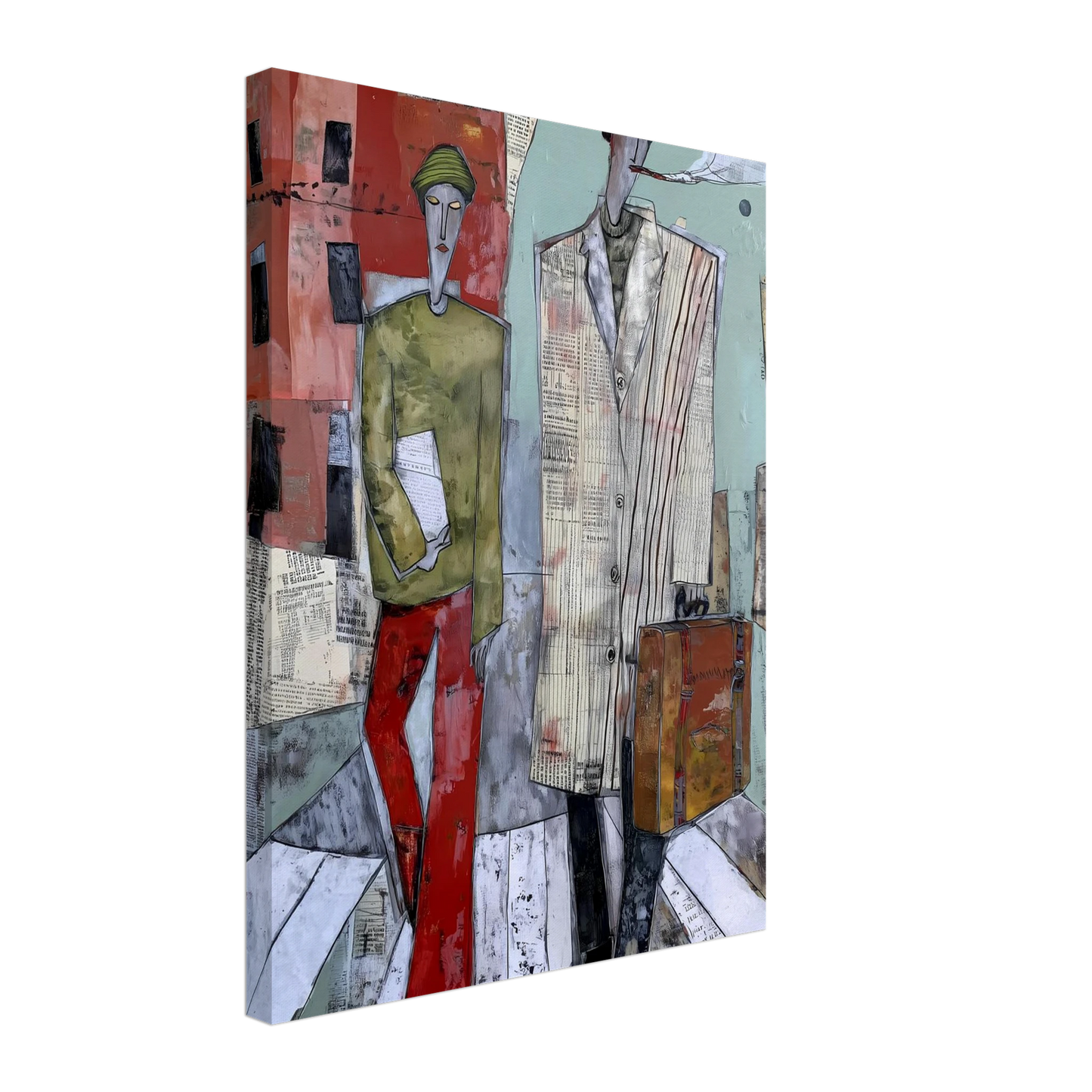 Les Voyageurs — tableau sur toile — vue 5 — art mural STNCL