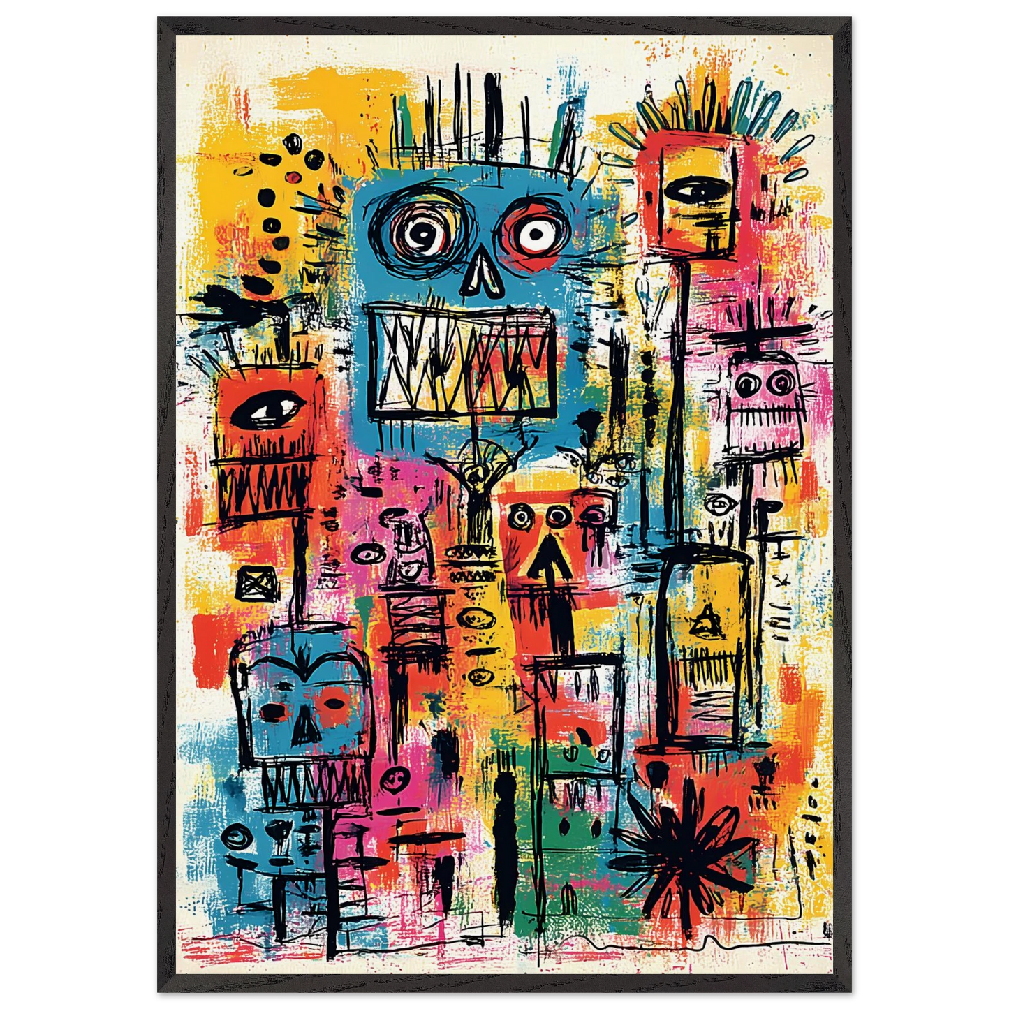 Totem des Esprits — tableau encadre bois — art mural STNCL