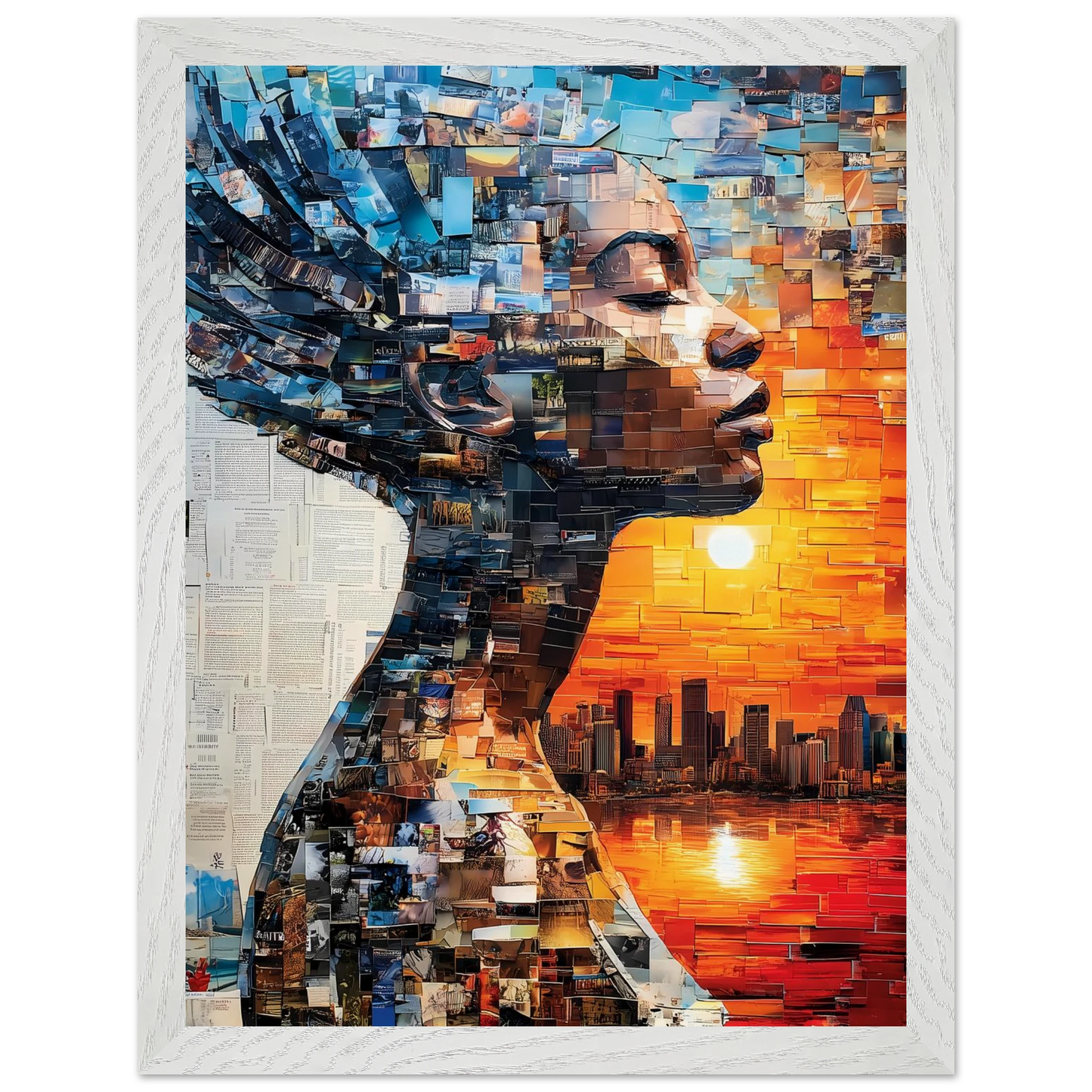 Horizon de Papier — tableau encadré bois — vue 9 — art mural STNCL