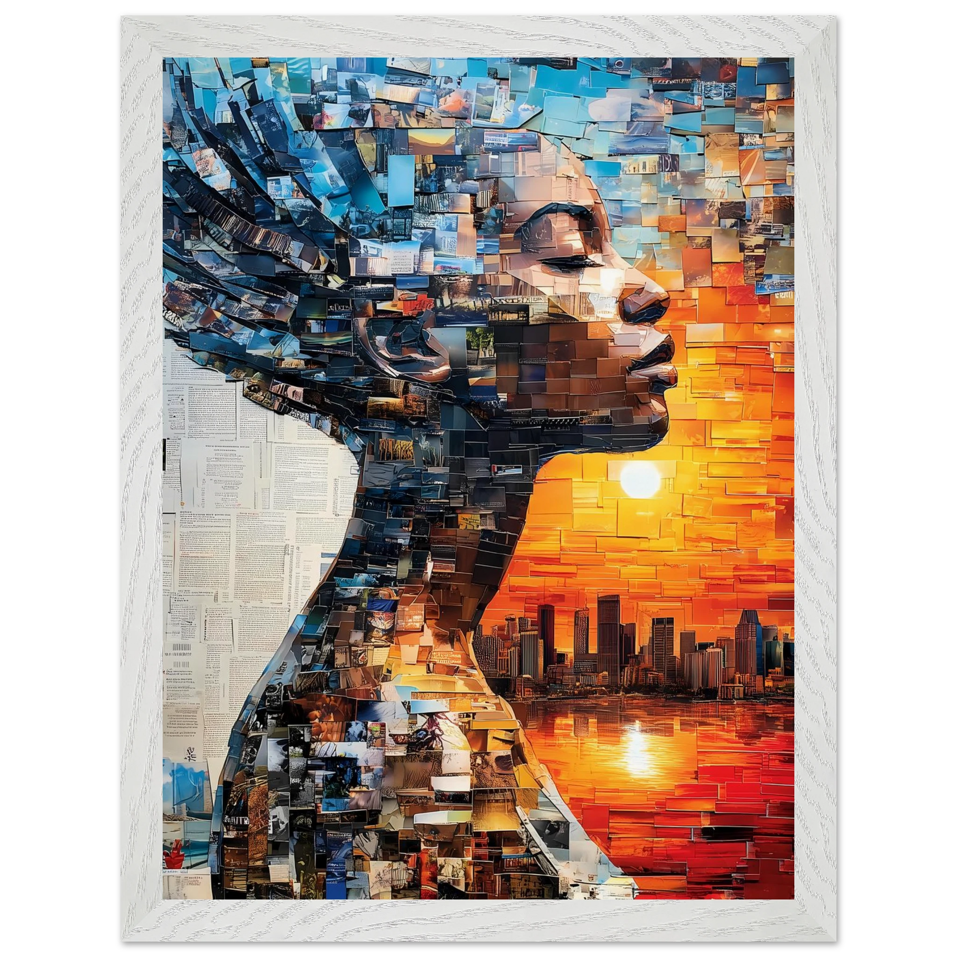 Horizon de Papier — tableau encadré bois — vue 9 — art mural STNCL