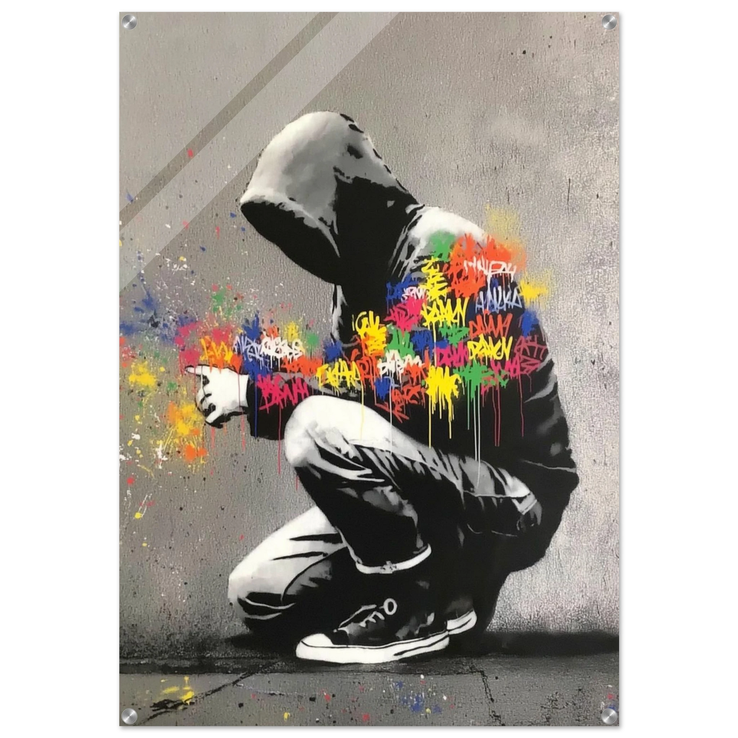 Enfant aux Couleurs Jaillissantes — tableau plexiglas — art mural STNCL