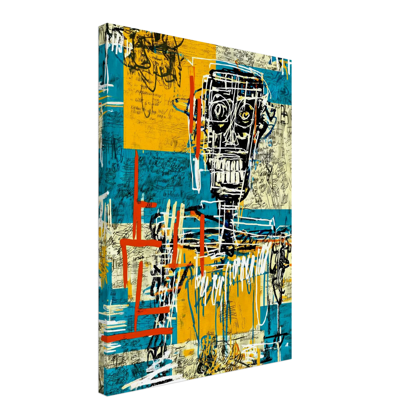Visage Griffé — tableau sur toile — vue 3 — art mural STNCL
