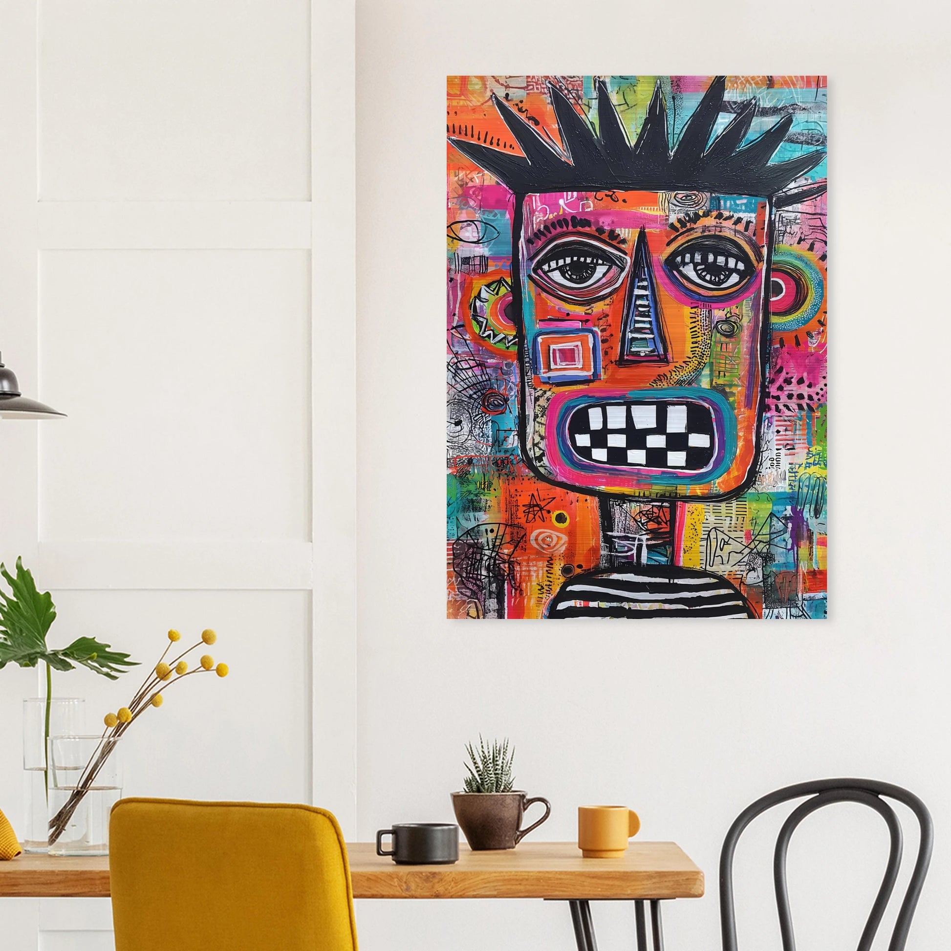 Masque Brut — tableau aluminium — vue 8 — art mural STNCL
