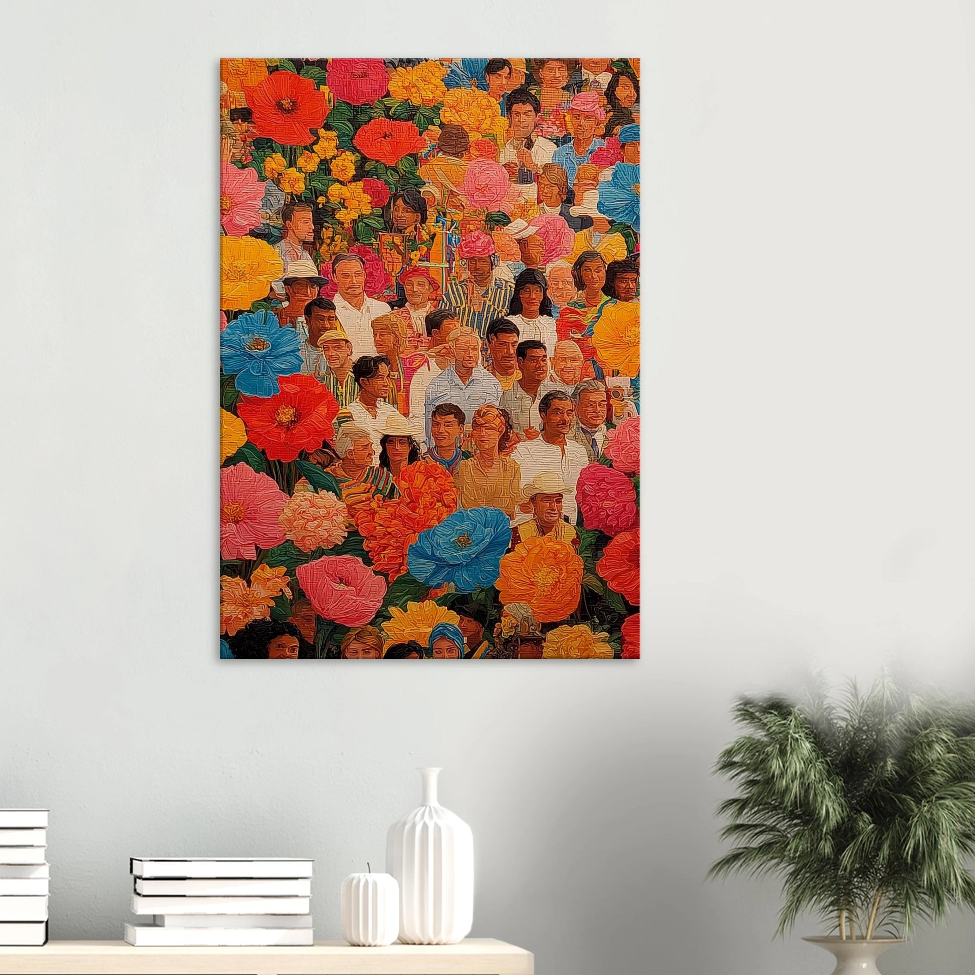 Jardin des Visages — tableau sur toile — vue 6 — art mural STNCL