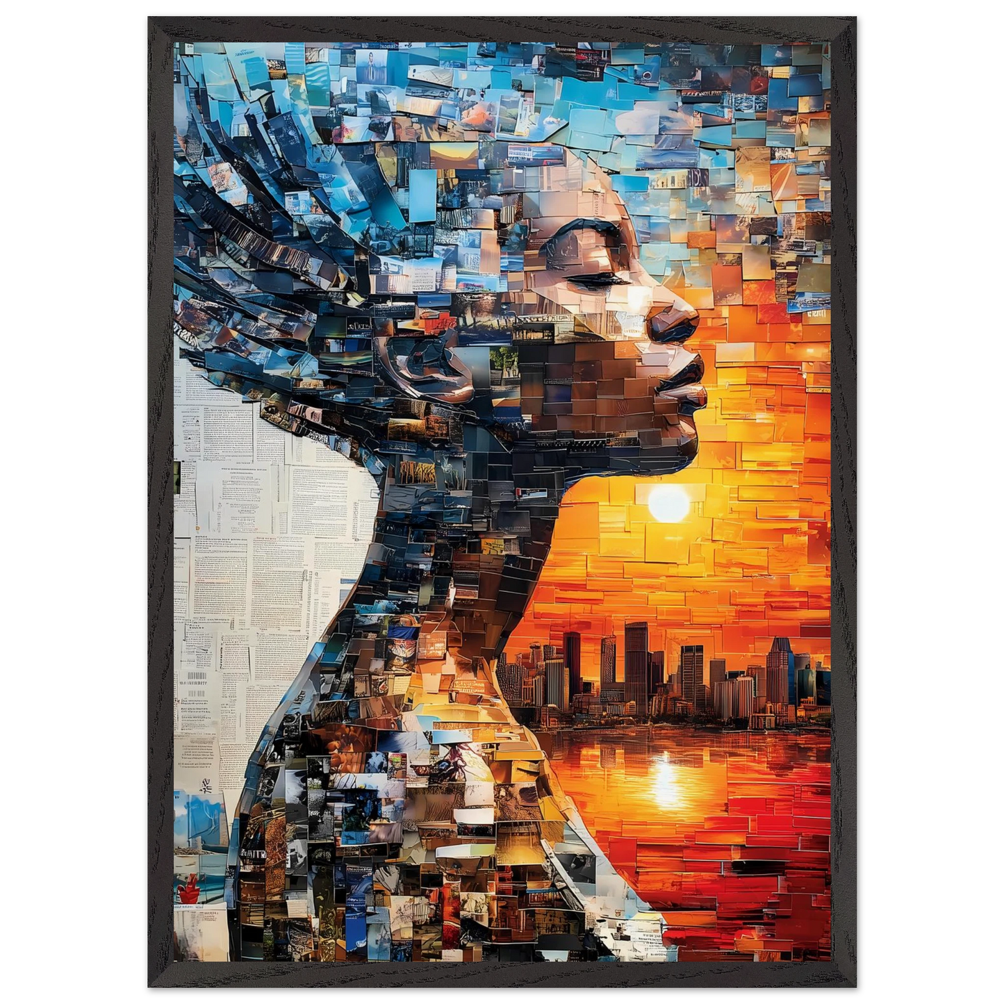 Horizon de Papier — tableau encadré bois — vue 10 — art mural STNCL