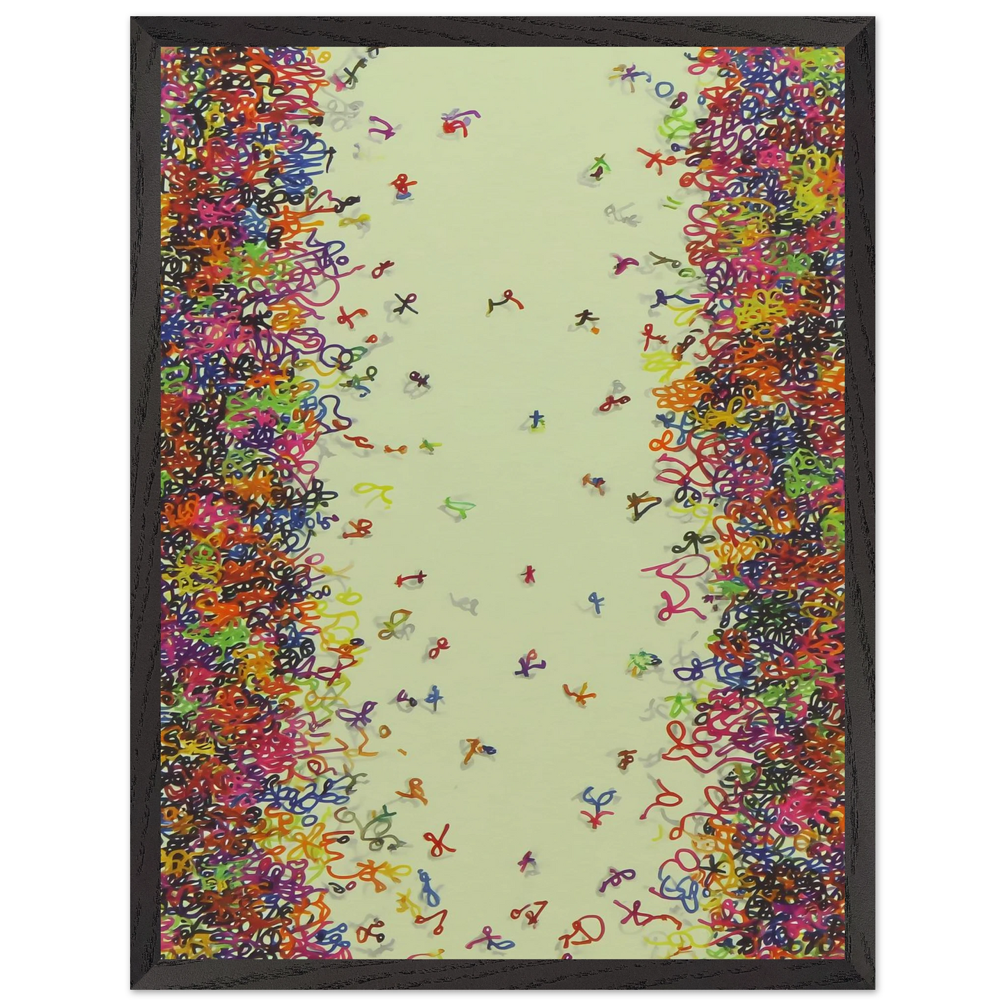 Nuée de Signes — tableau encadre bois — vue 15 — art mural STNCL