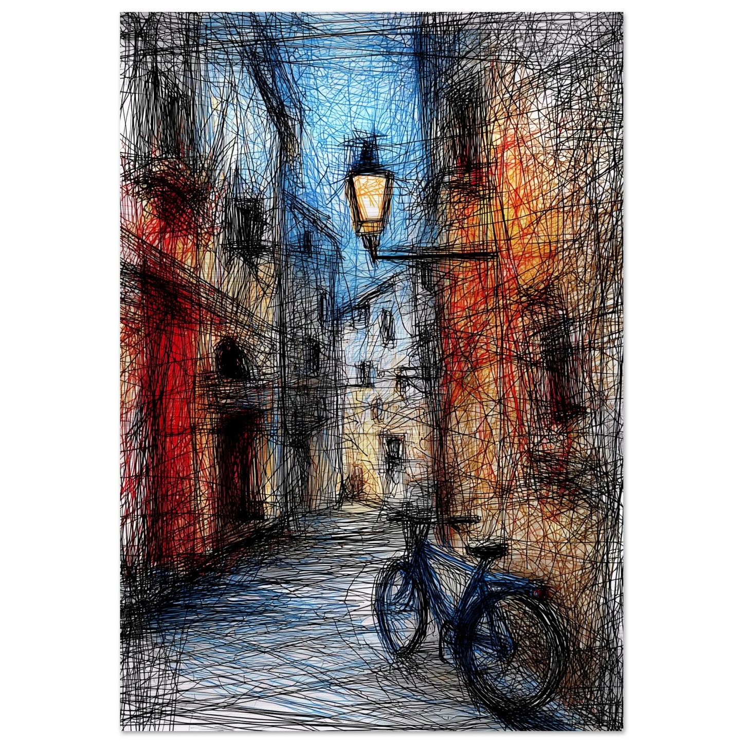 Ruelle à la Lanterne — tableau aluminium — art mural STNCL