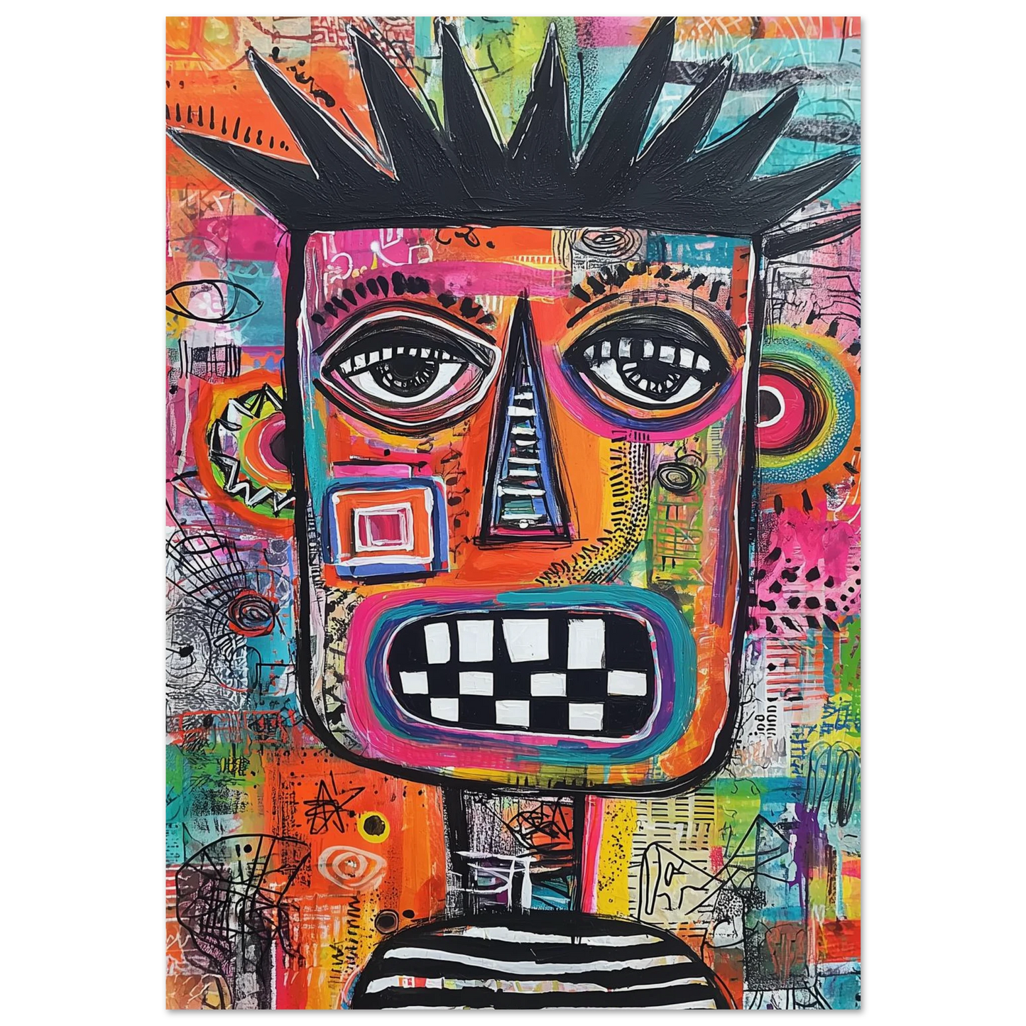 Visage aux Dents Carrelées — affiche d'art — art mural STNCL
