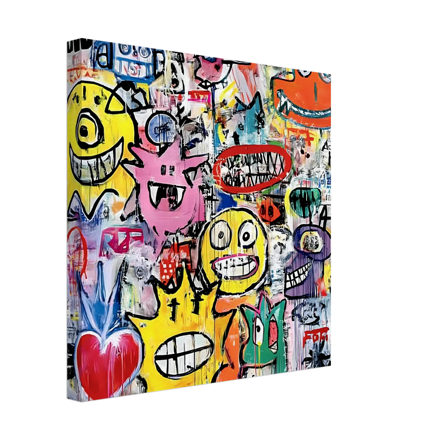 Le Mur aux Monstres — tableau sur toile — vue 3 — art mural STNCL
