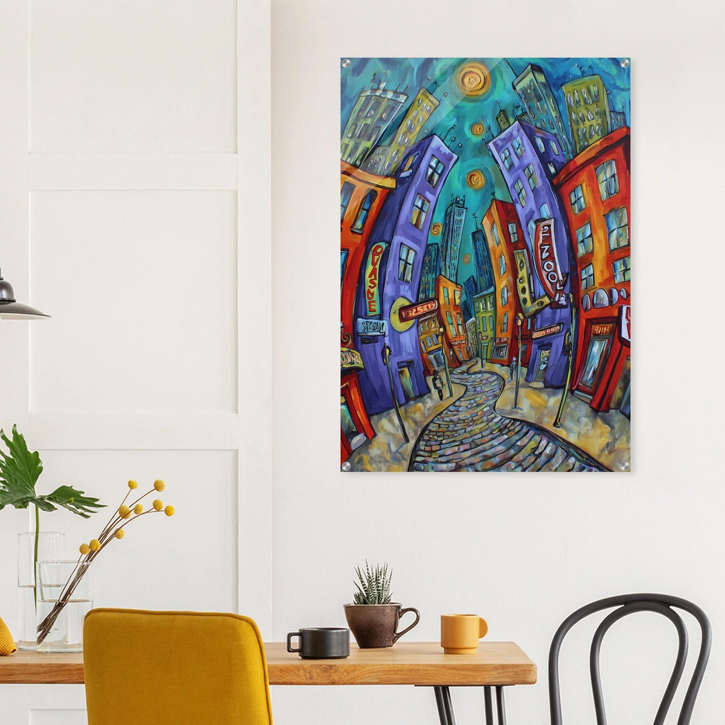 Ville Tourbillon — tableau plexiglas — vue 8 — art mural STNCL