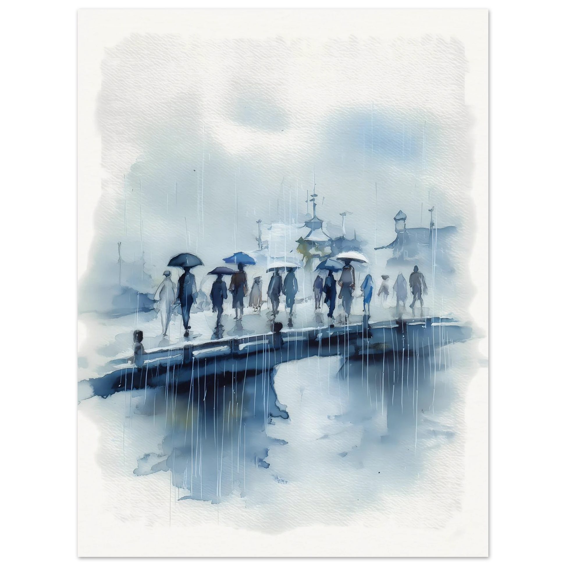 Pluie sur le Pont — affiche d'art — vue 2 — art mural STNCL