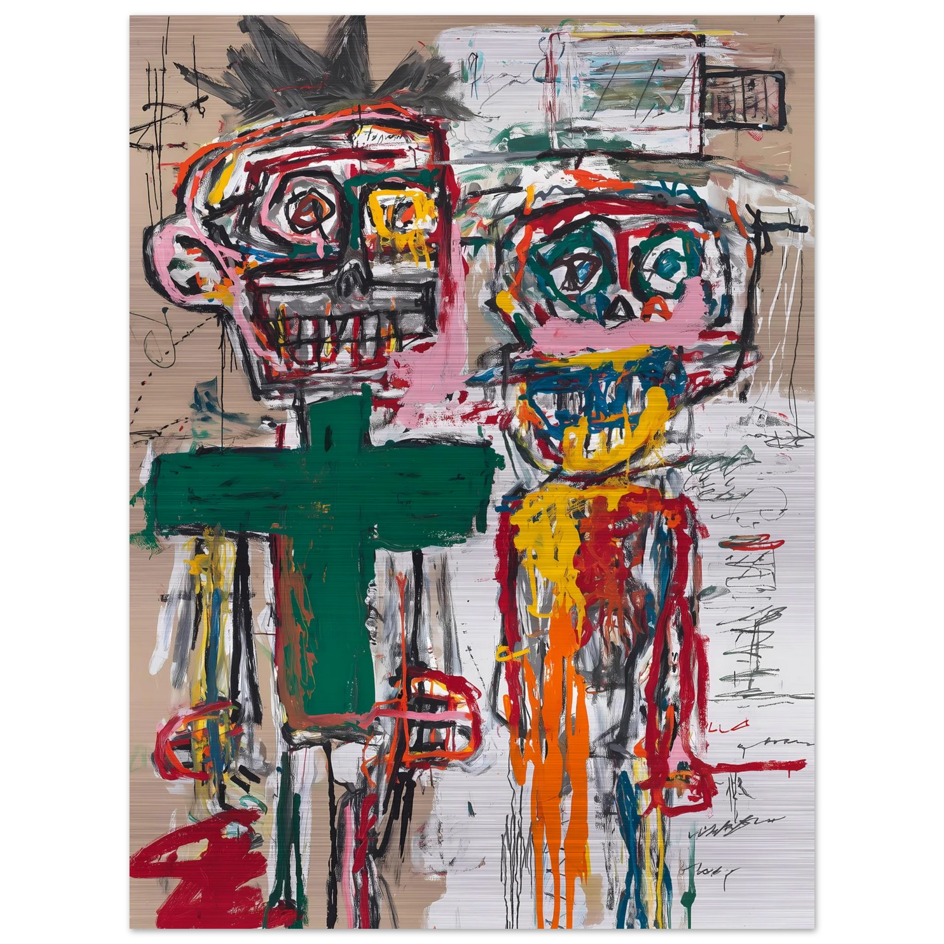Deux Totems — tableau aluminium — vue 5 — art mural STNCL