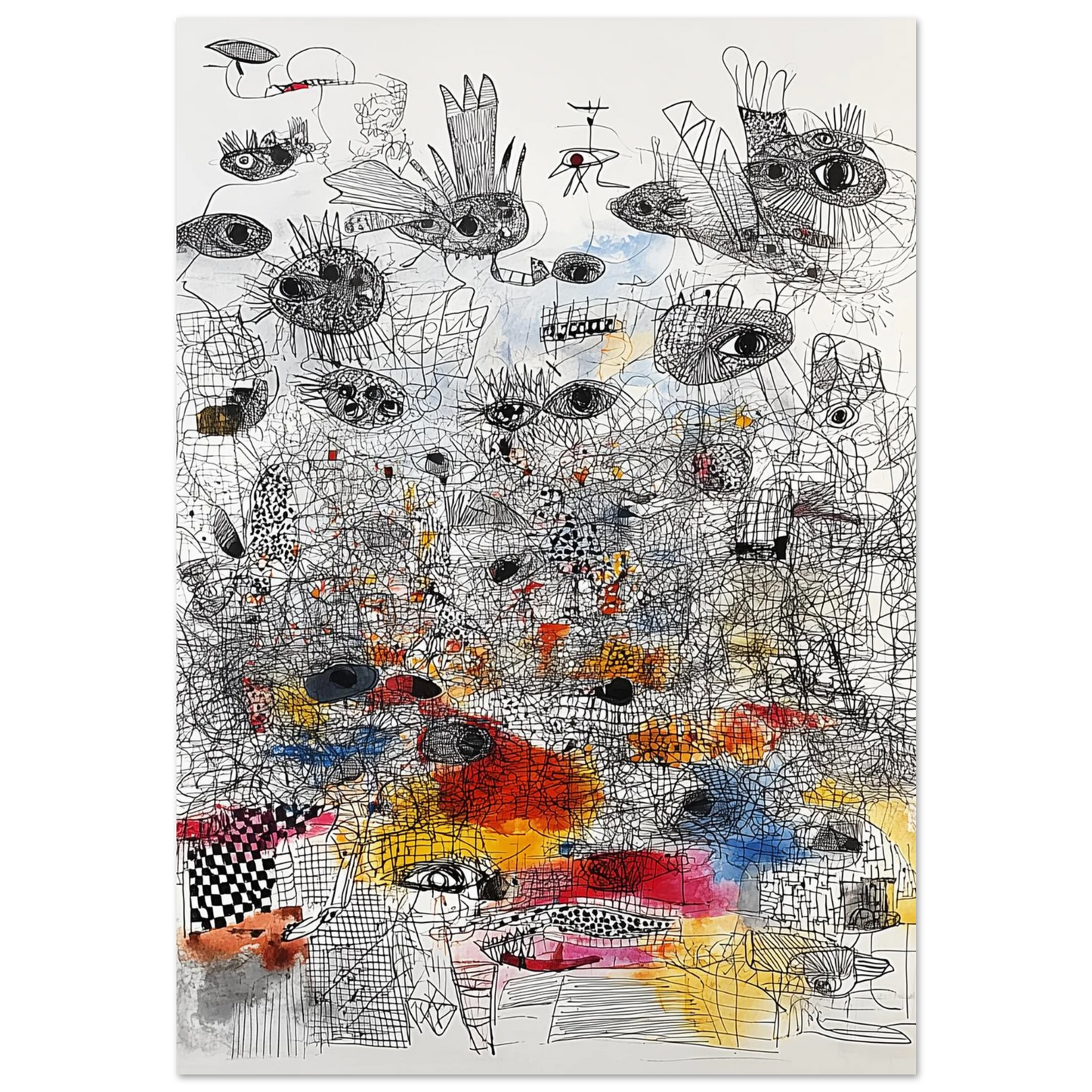 Regards Flottants Sans Fin — tableau aluminium — art mural STNCL