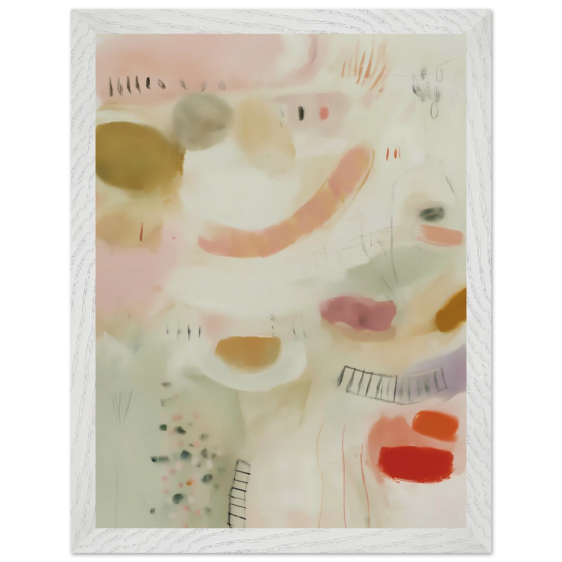 Murmures Pastel — tableau encadré bois — vue 9 — art mural STNCL