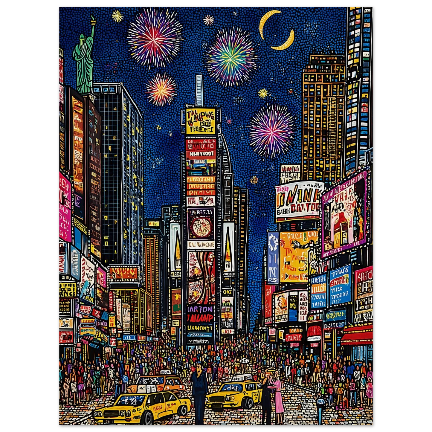 New York en Fête — affiche d'art — vue 2 — art mural STNCL