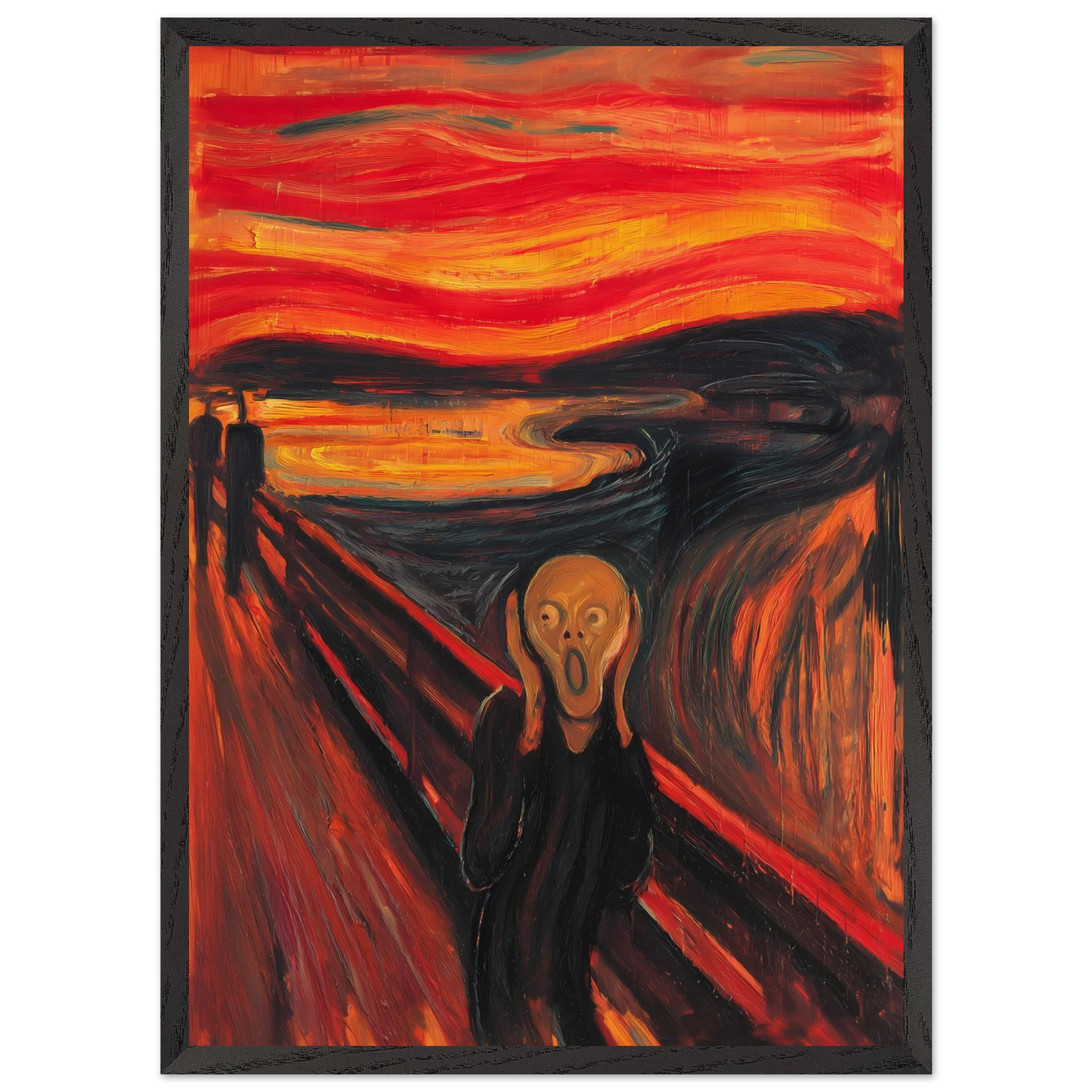 Cri Écarlate — tableau encadre bois — vue 10 — art mural STNCL