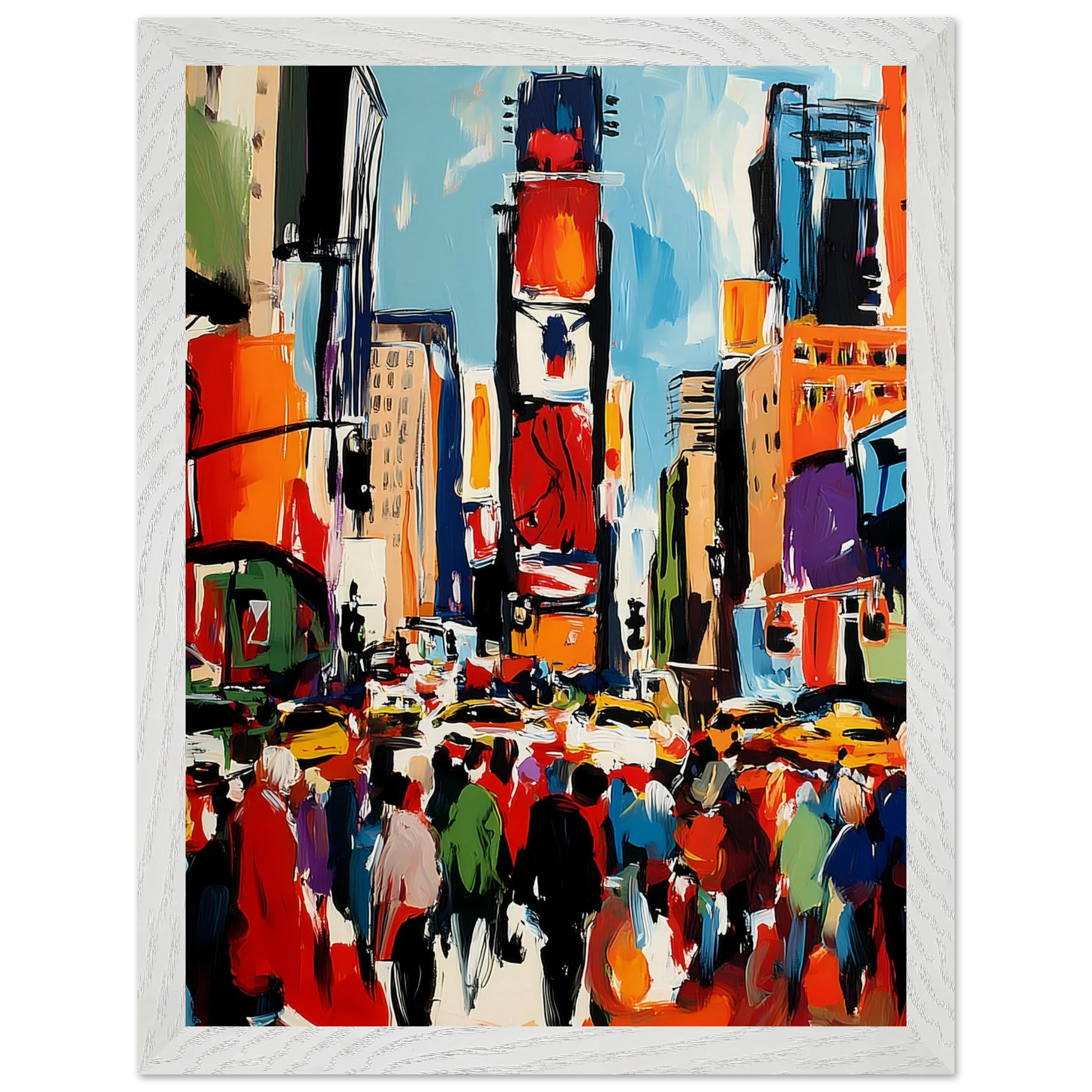 Manhattan en Mouvement — tableau encadre bois — vue 9 — art mural STNCL