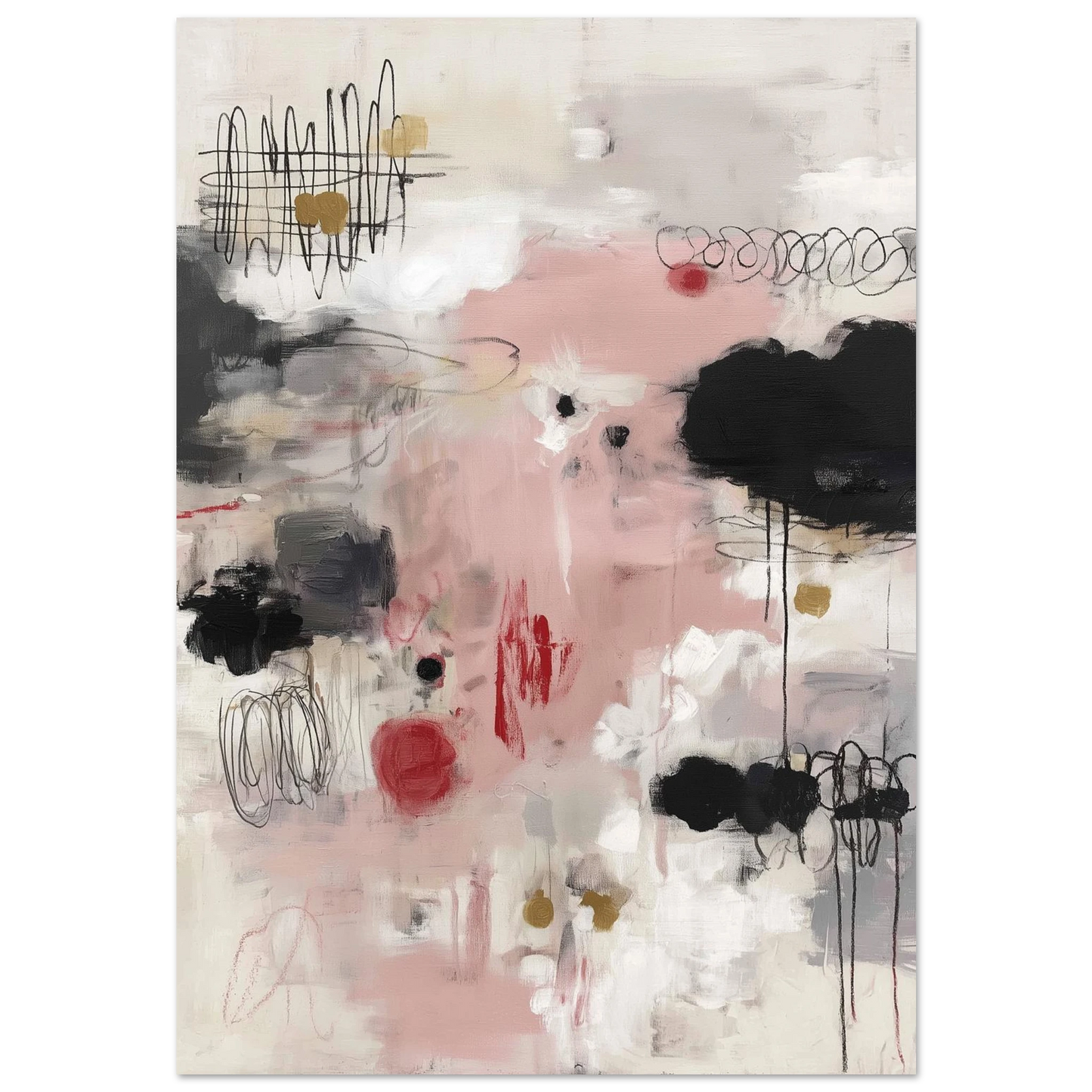 Murmures en Rose Pâle — tableau aluminium — art mural STNCL