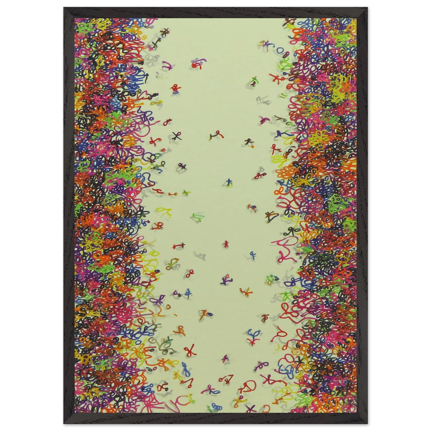 La Fête des Signes — tableau encadré bois — vue 9 — art mural STNCL