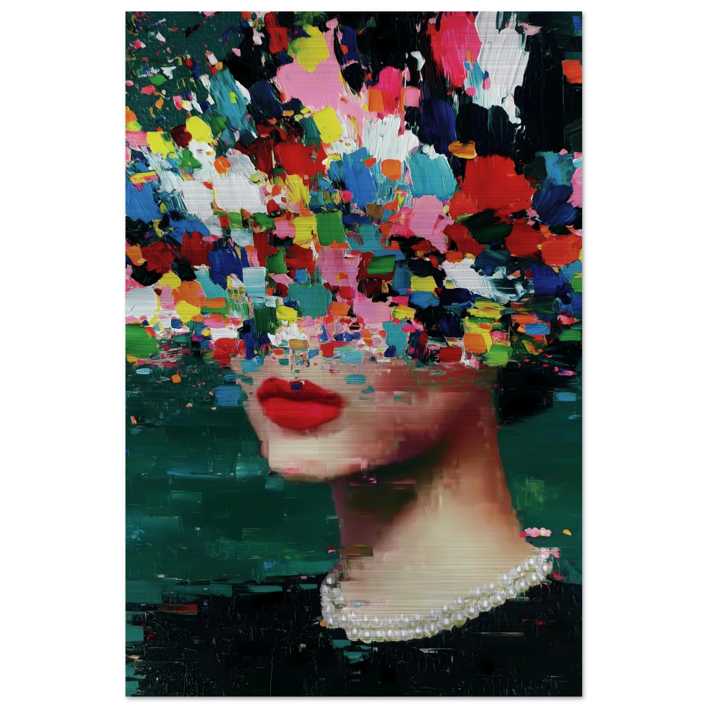 Sous les Fleurs — tableau aluminium — vue 3 — art mural STNCL
