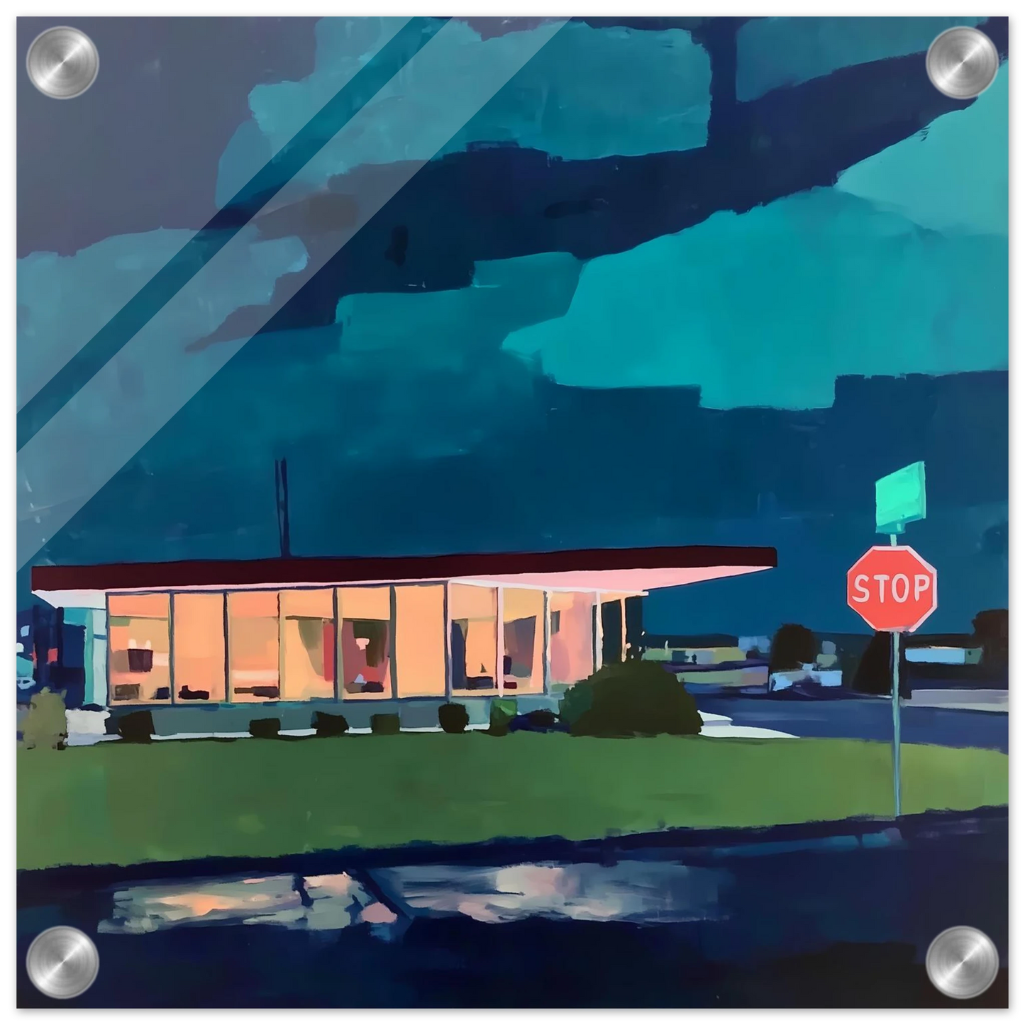 Lumière sur la Route — tableau plexiglas — vue 3 — art mural STNCL