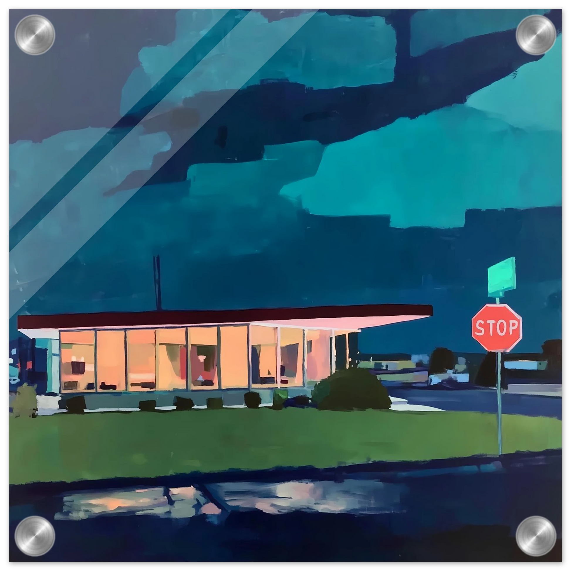Lumière sur la Route — tableau plexiglas — vue 3 — art mural STNCL