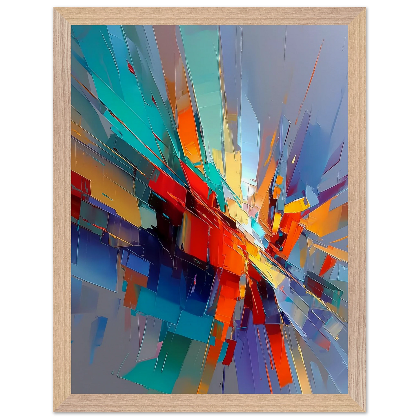 Point de Fuite — tableau encadré bois — vue 12 — art mural STNCL