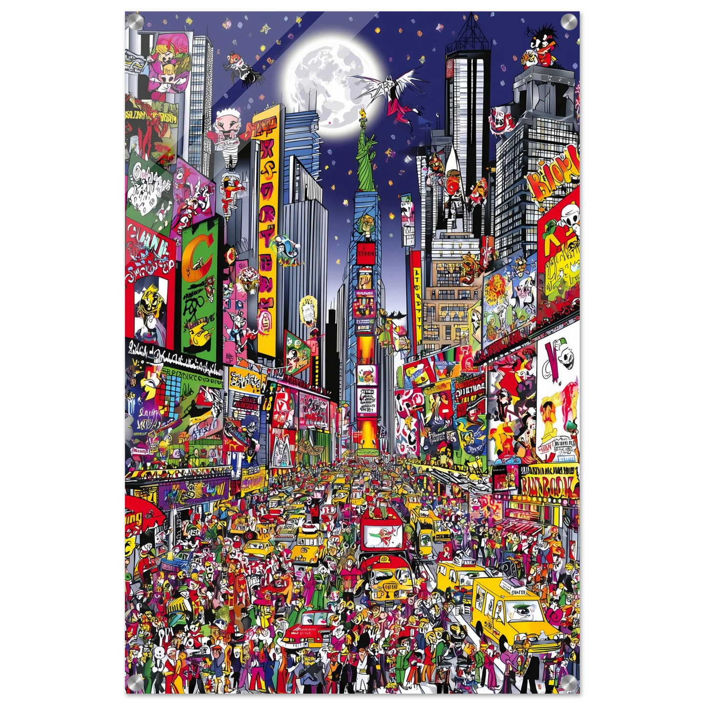 Times Square en Fête — tableau plexiglas — vue 5 — art mural STNCL