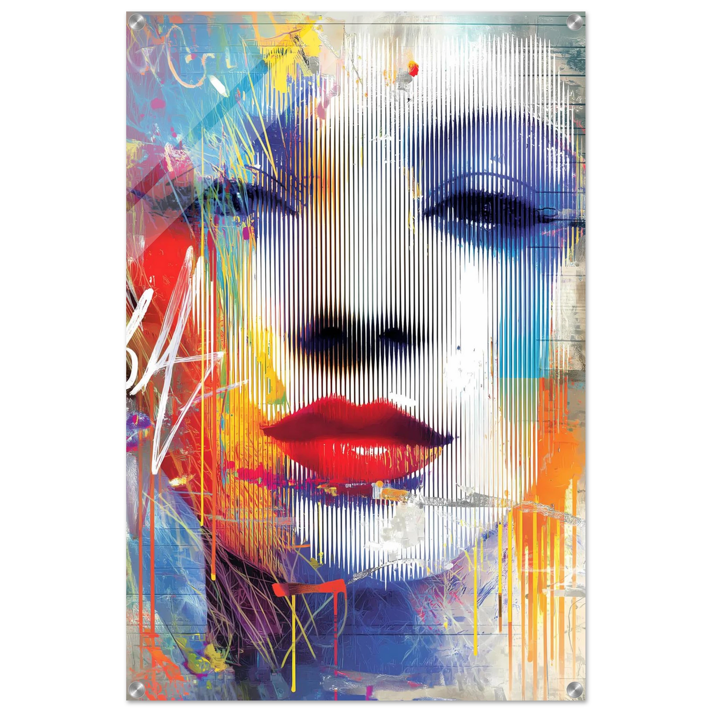 Derrière les Lignes — tableau plexiglas — vue 5 — art mural STNCL