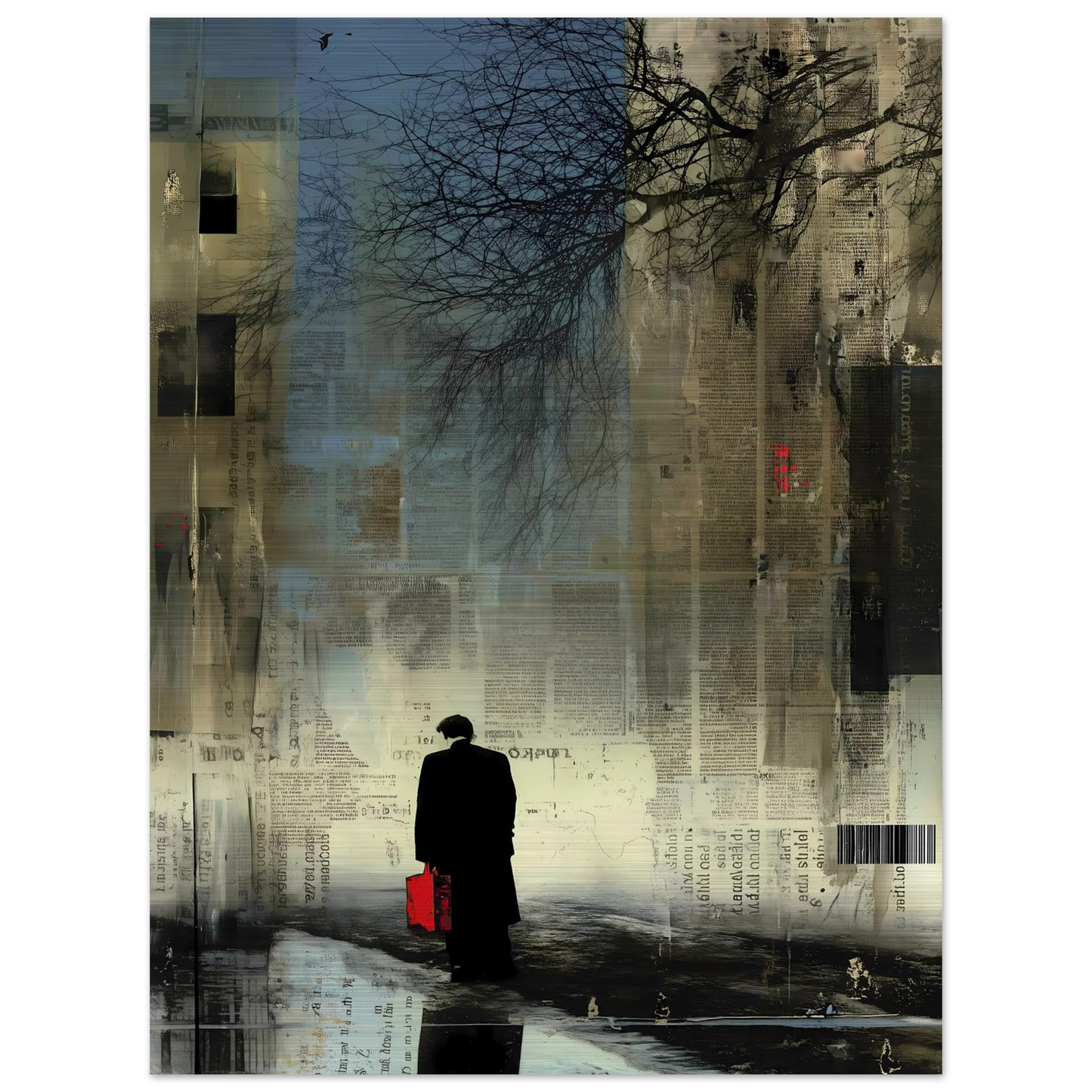 La Valise Rouge — tableau aluminium — vue 2 — art mural STNCL