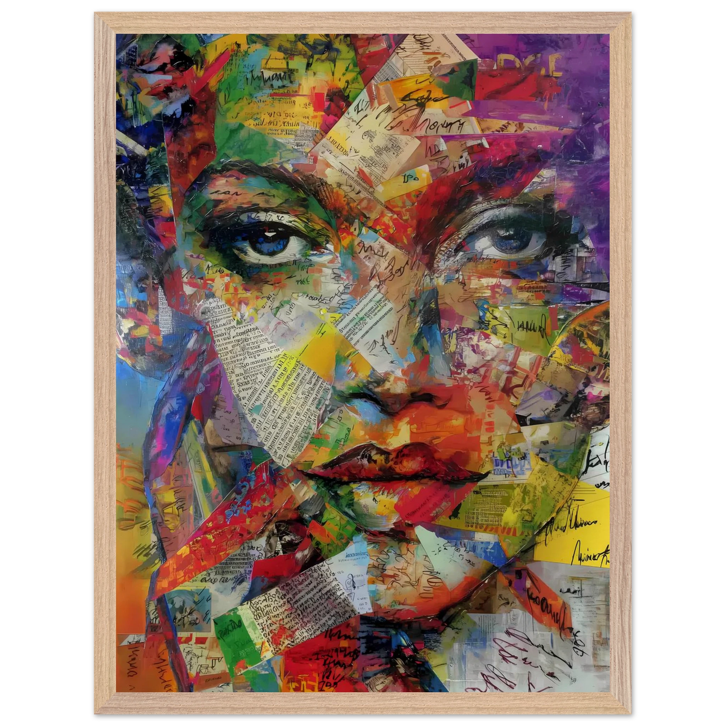 Belle de Papier — tableau encadré bois — vue 3 — art mural STNCL