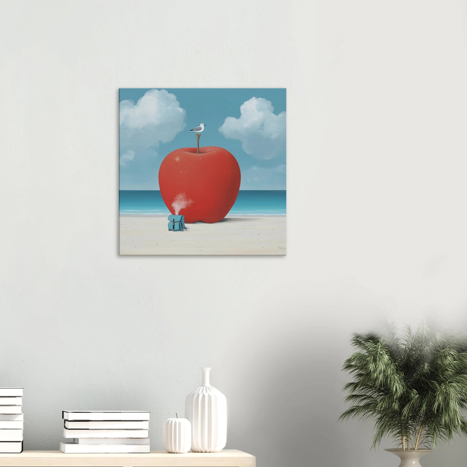 La Pomme et la Mouette — tableau sur toile — vue 5 — art mural STNCL