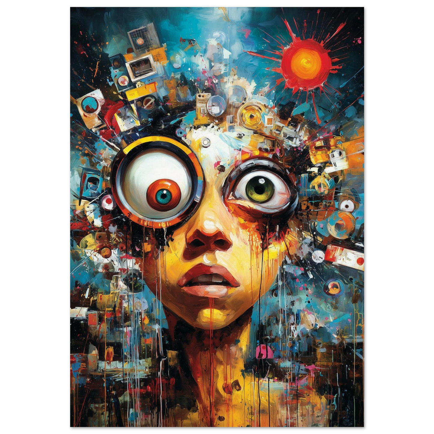 Regard Éclaté en Couleurs — affiche d'art — art mural STNCL
