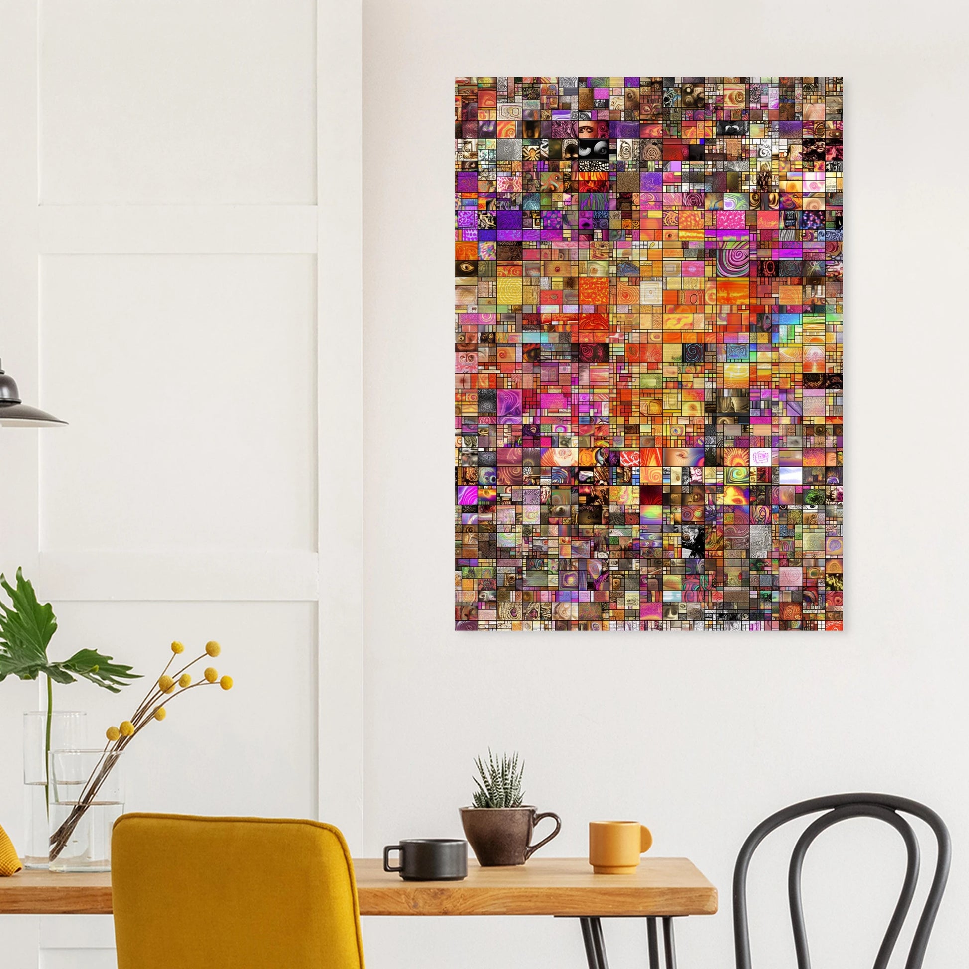 Mosaïque des Mille Mondes — tableau aluminium — vue 8 — art mural STNCL
